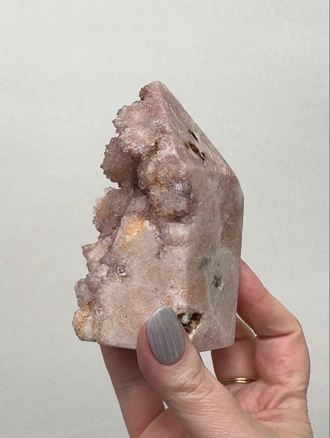 High Quality Druzy Pink Amethyst Tower