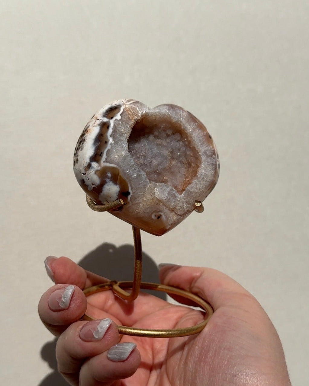 Druzy Agate Heart