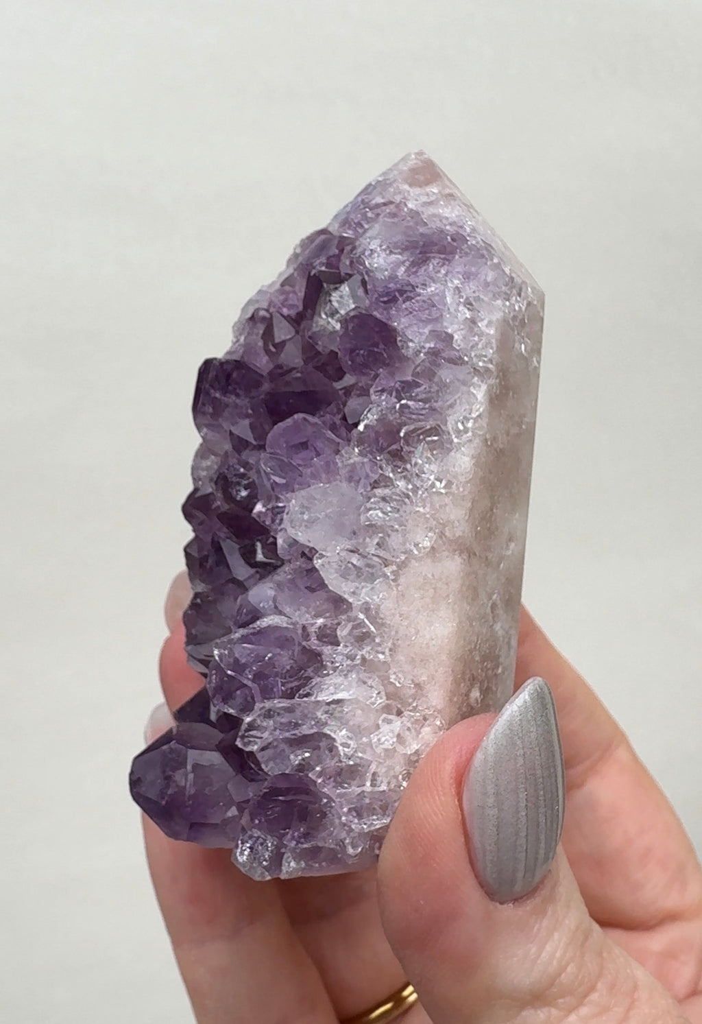 High Quality Druzy Pink Amethyst Tower