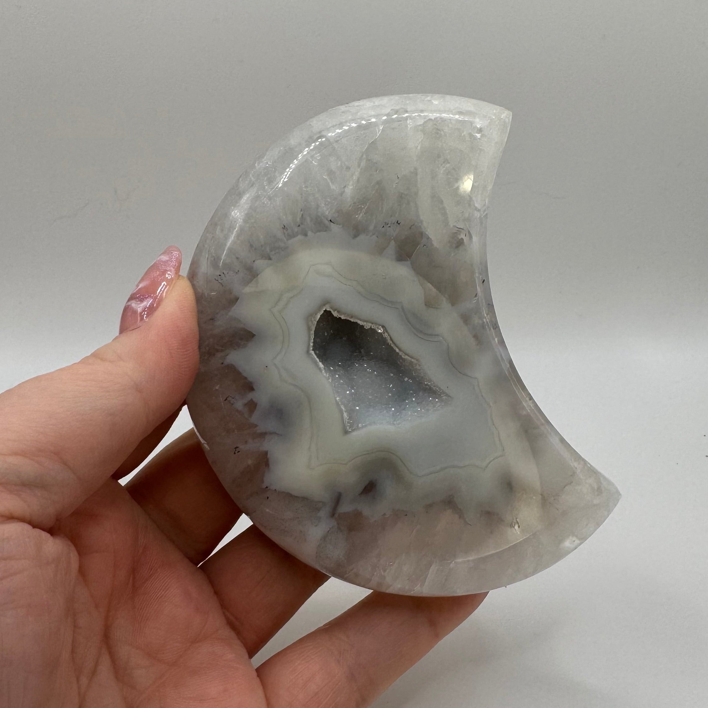 HQ Druzy Agate Moons