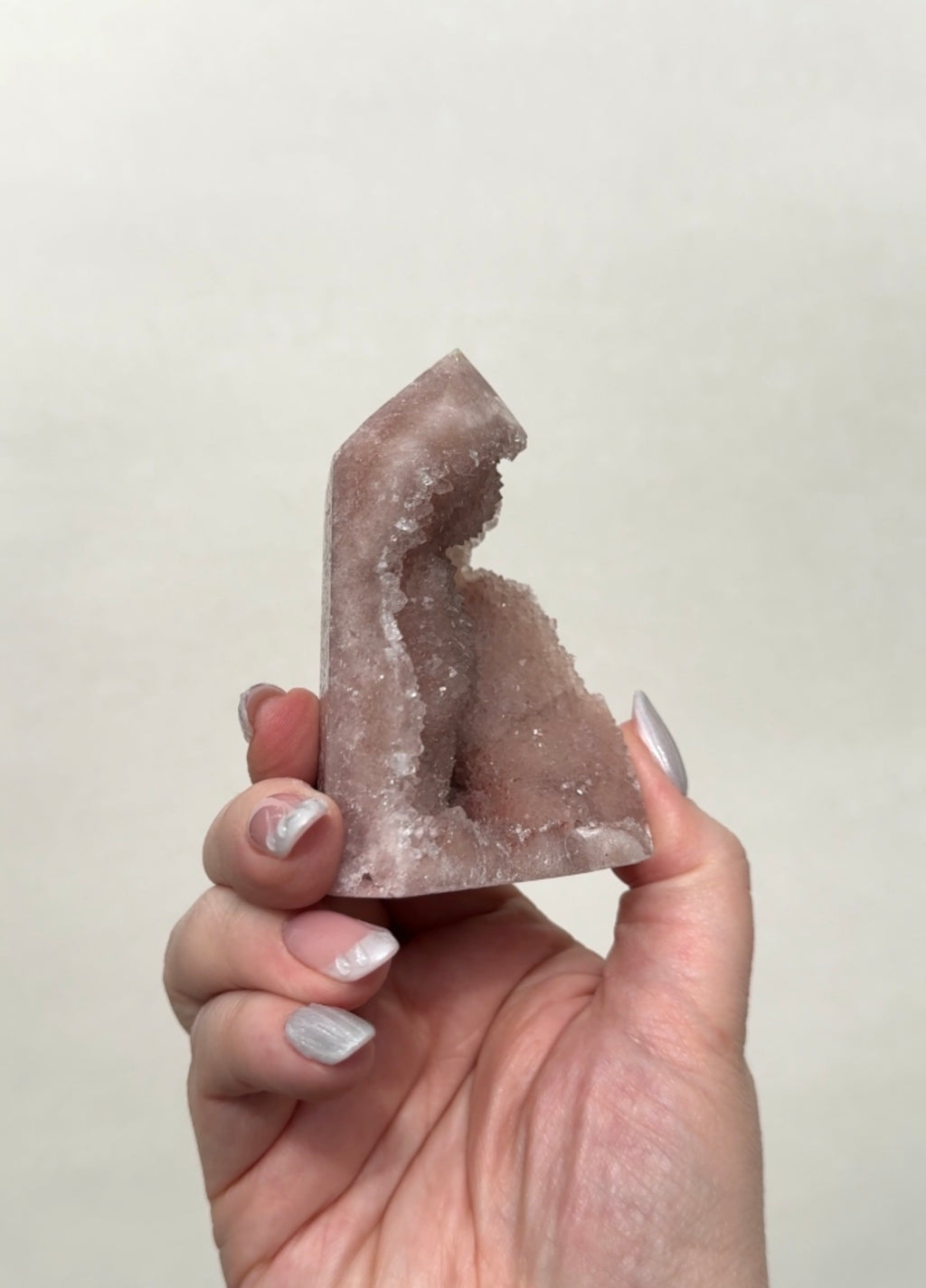 High Quality Druzy Pink Amethyst Tower