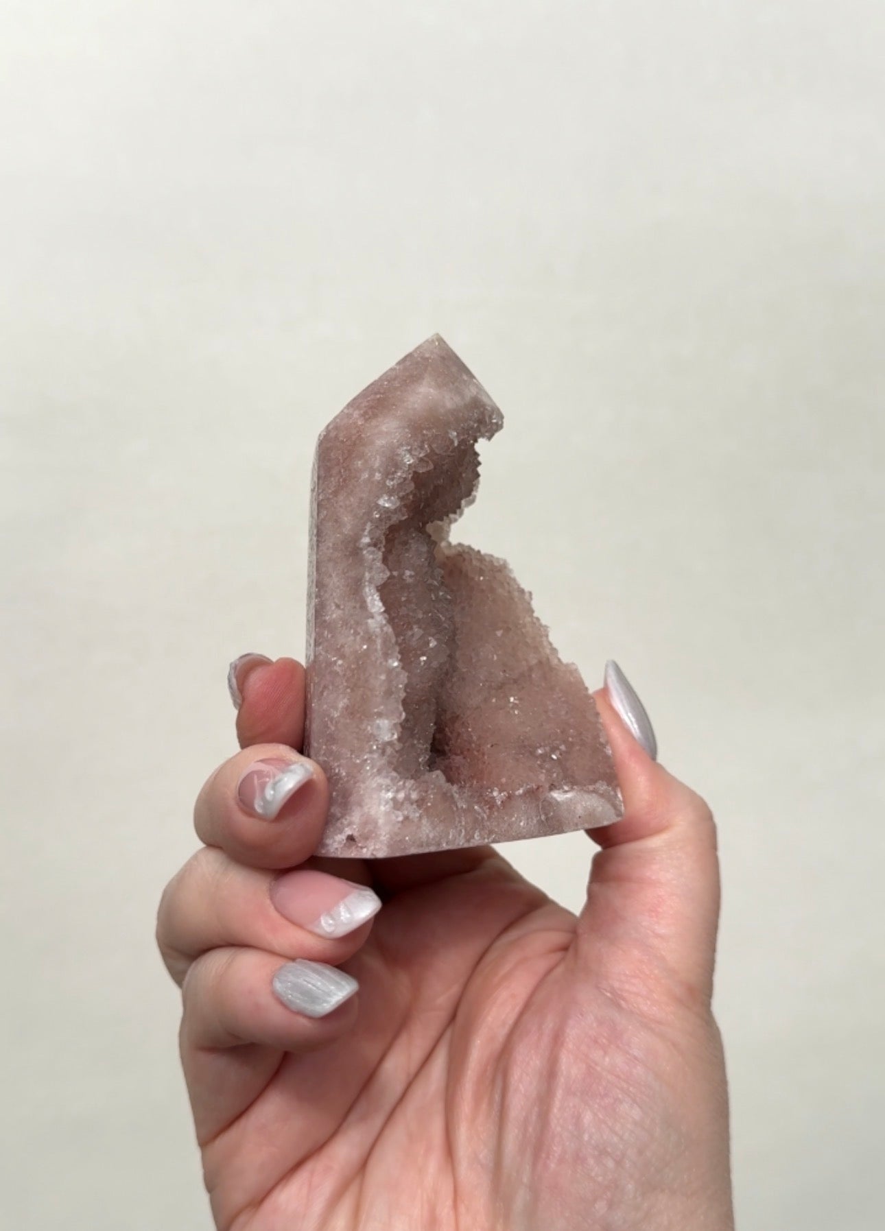 High Quality Druzy Pink Amethyst Tower