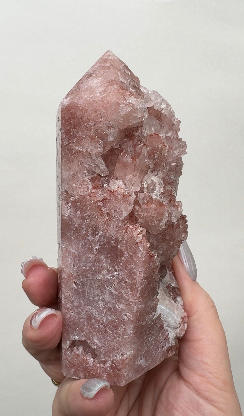 High Quality Druzy Pink Amethyst Tower