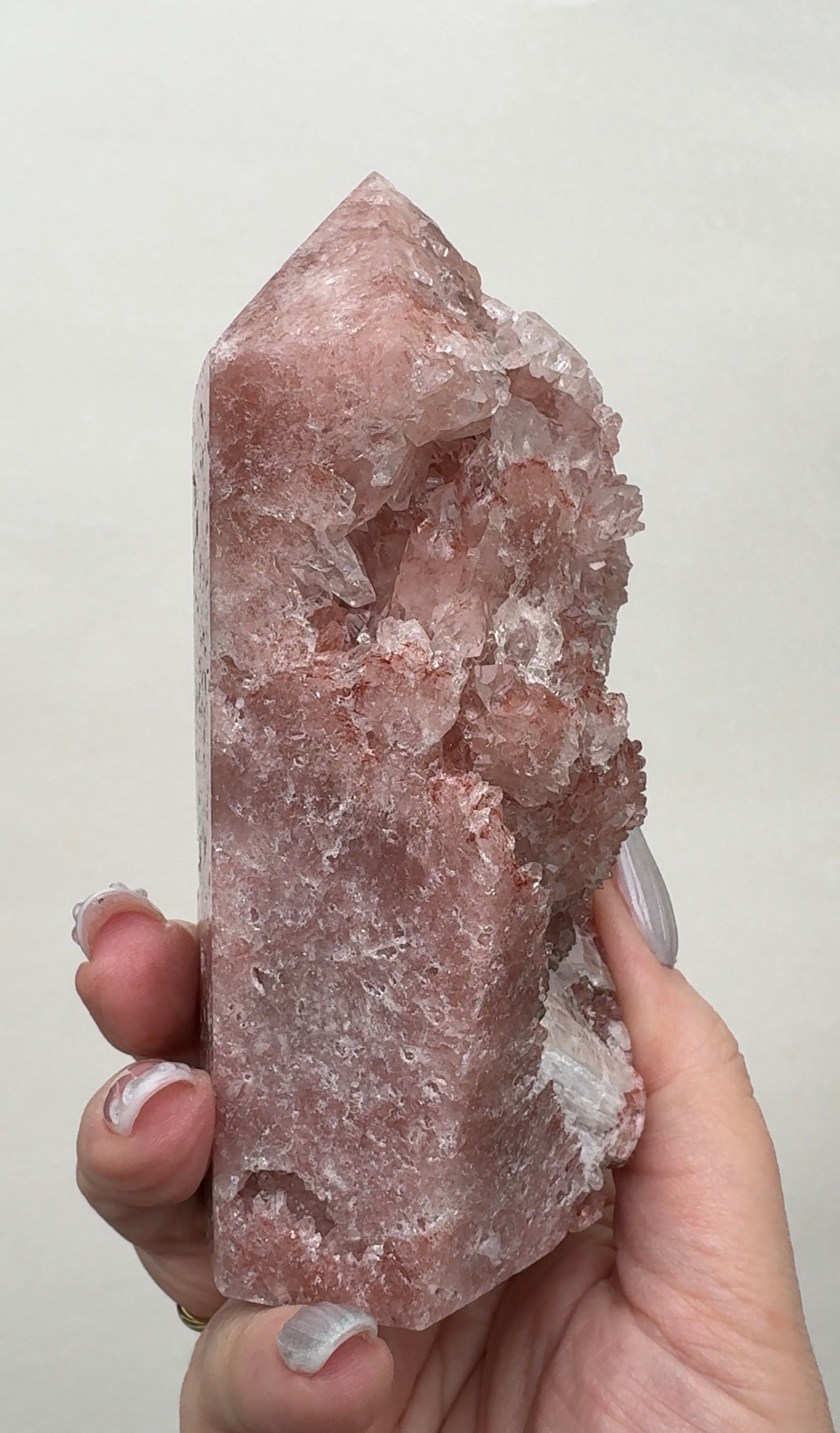 High Quality Druzy Pink Amethyst Tower