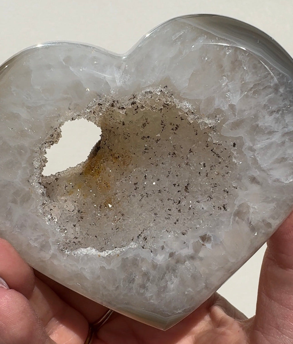 Druzy Agate Heart