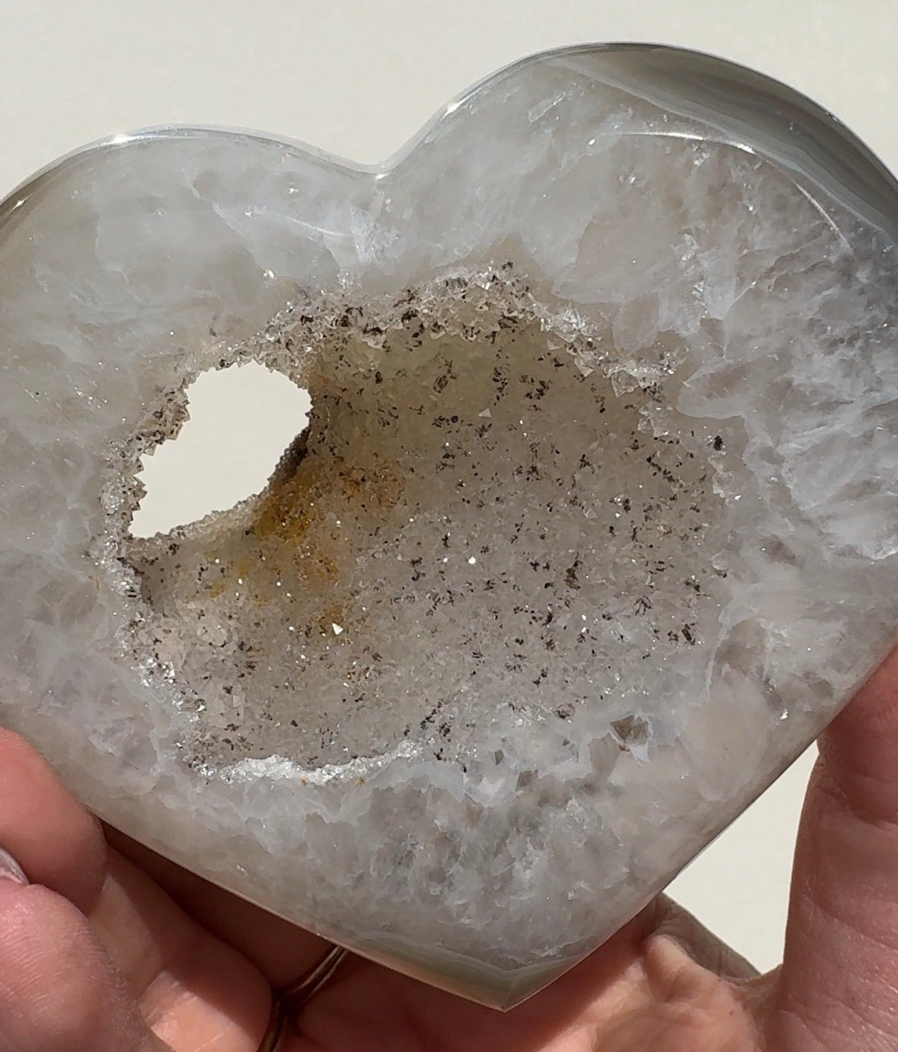 Druzy Agate Heart