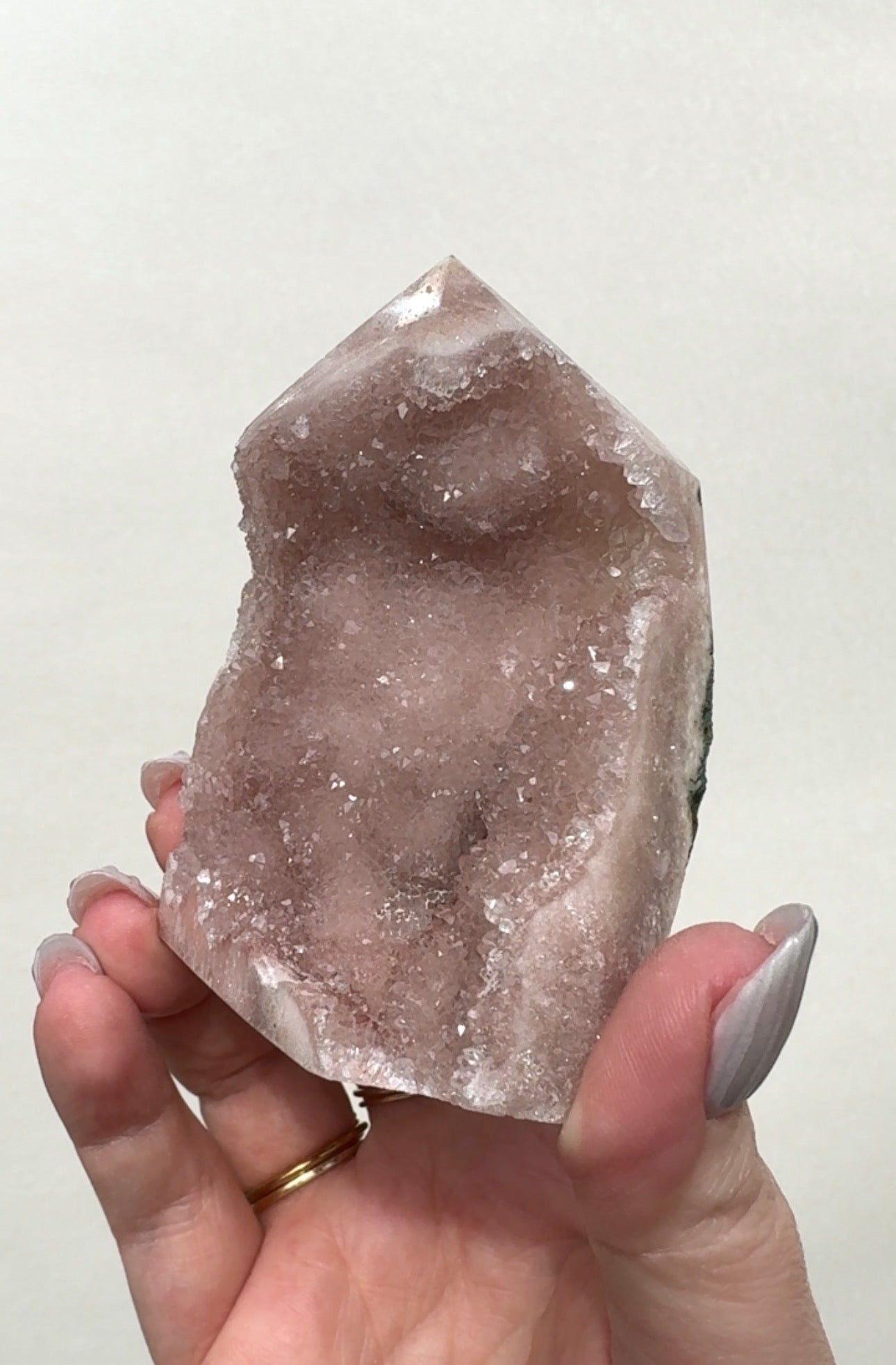 High Quality Druzy Pink Amethyst Tower