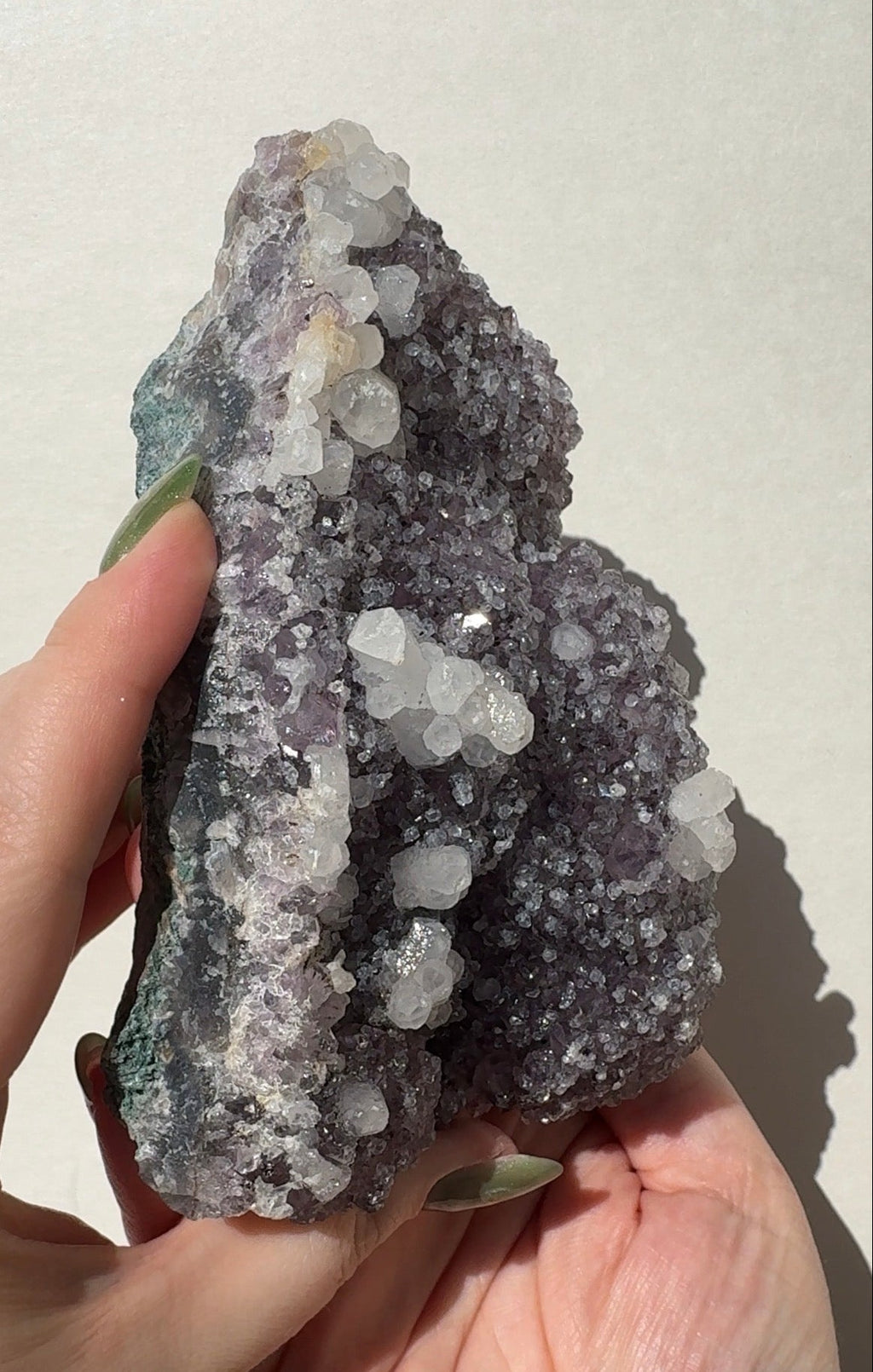 Purple Amethyst with Calcite