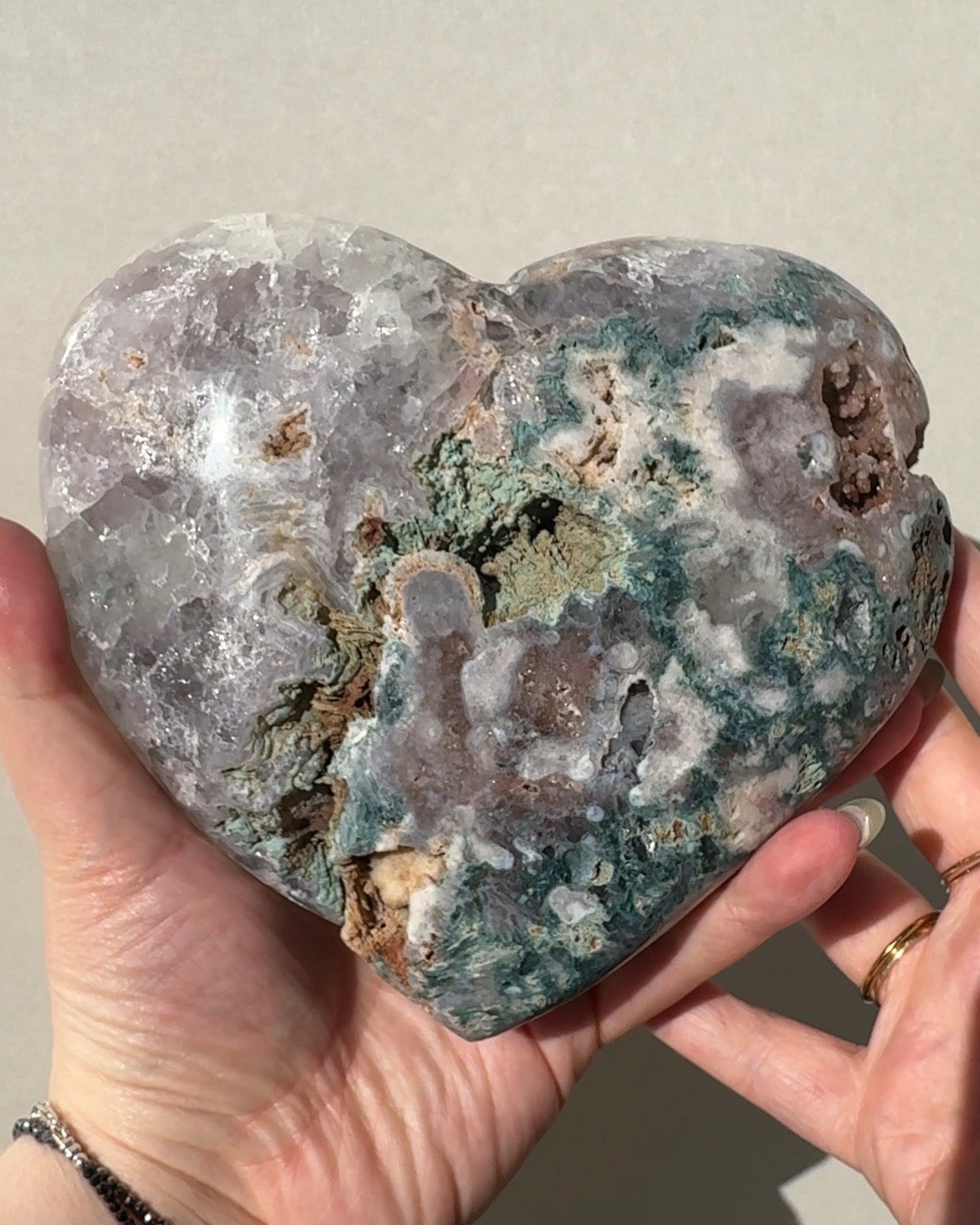 XL Druzy Pink Amethyst Heart