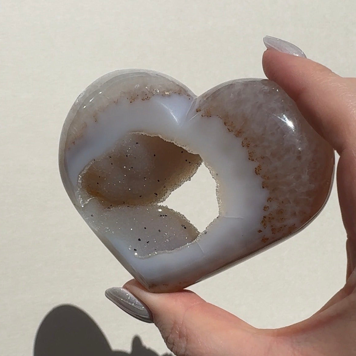 Druzy Agate Heart