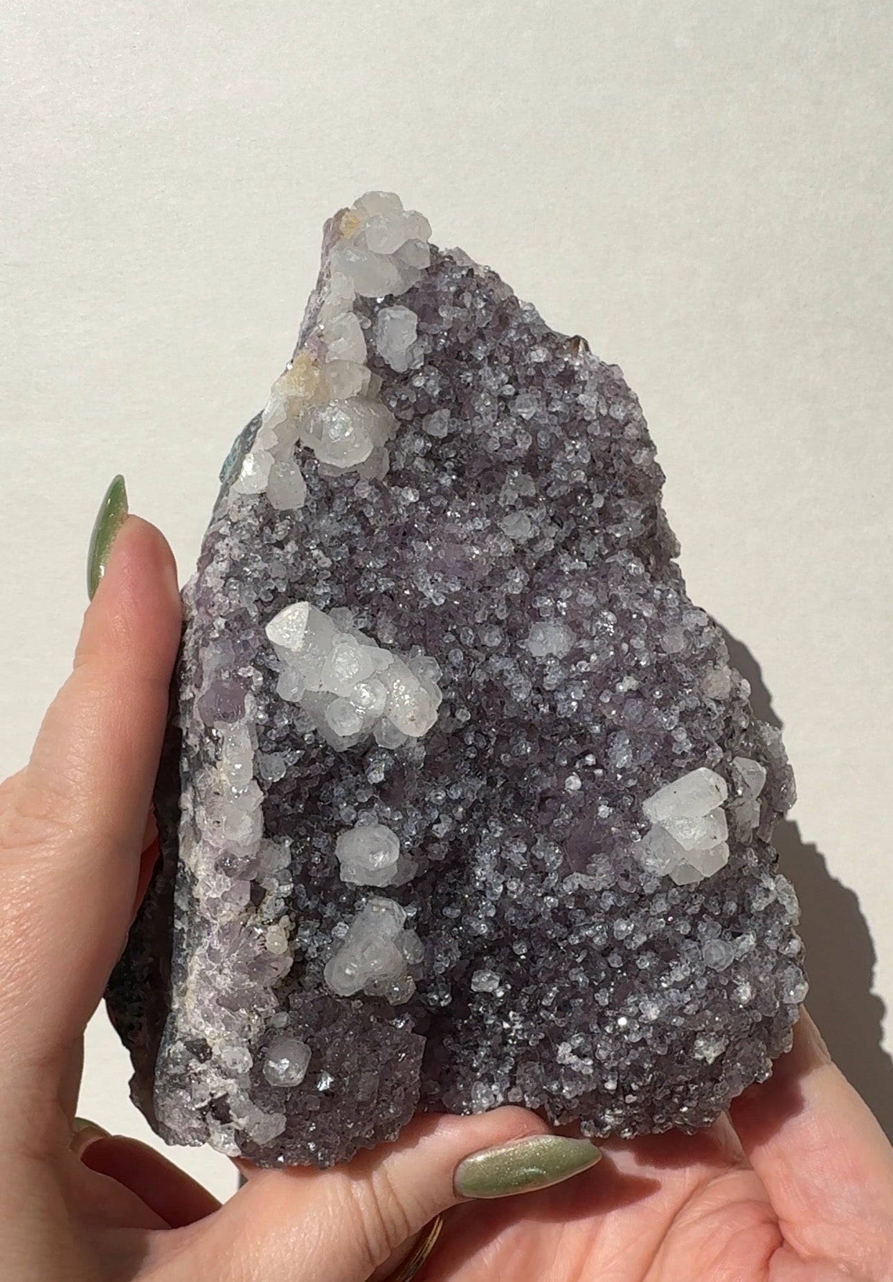 Purple Amethyst with Calcite