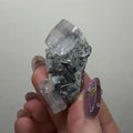 Diamond Apophyllite on Black Chalcedony