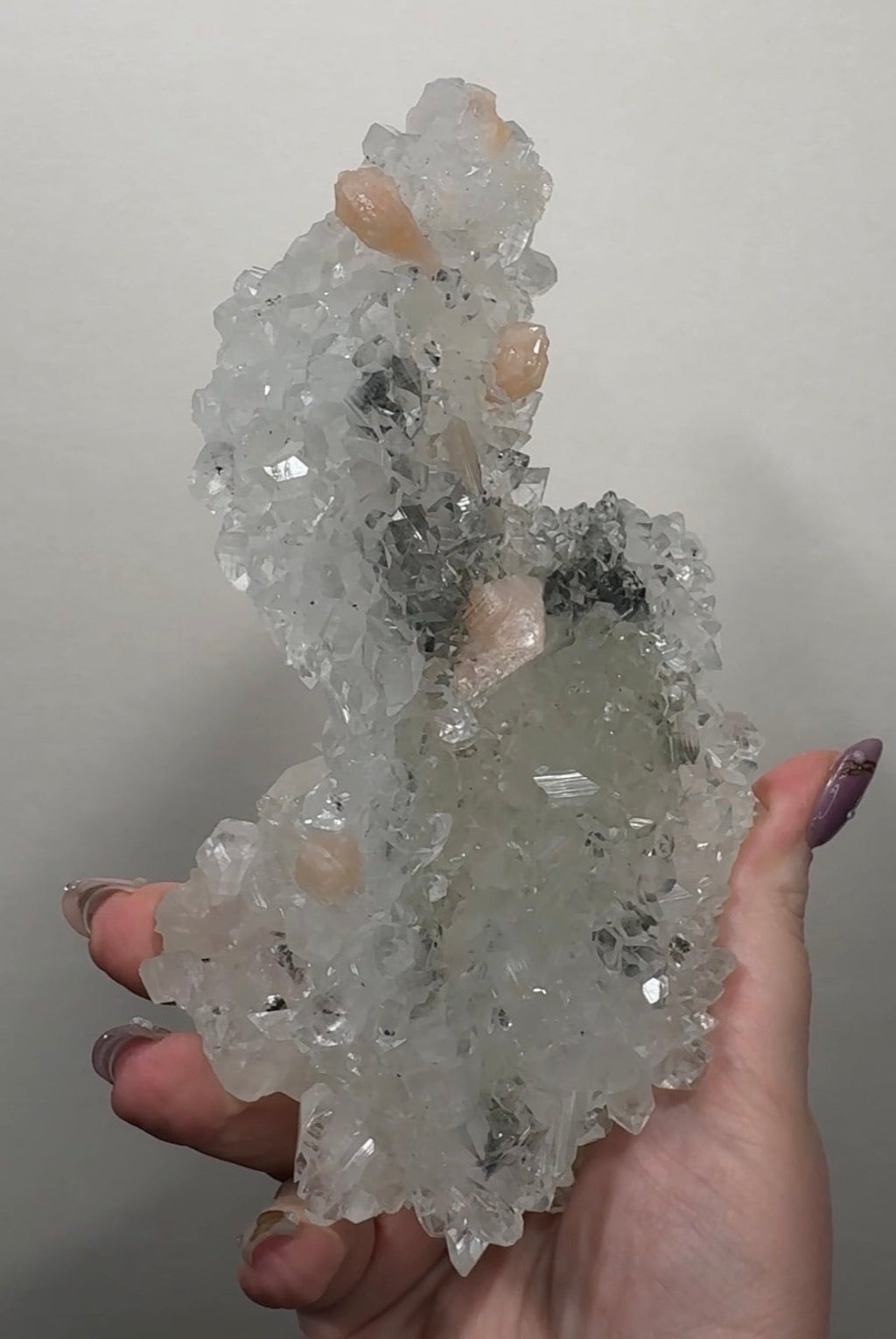 Diamond/Pink Apophyllite on Chalcedony | BDC