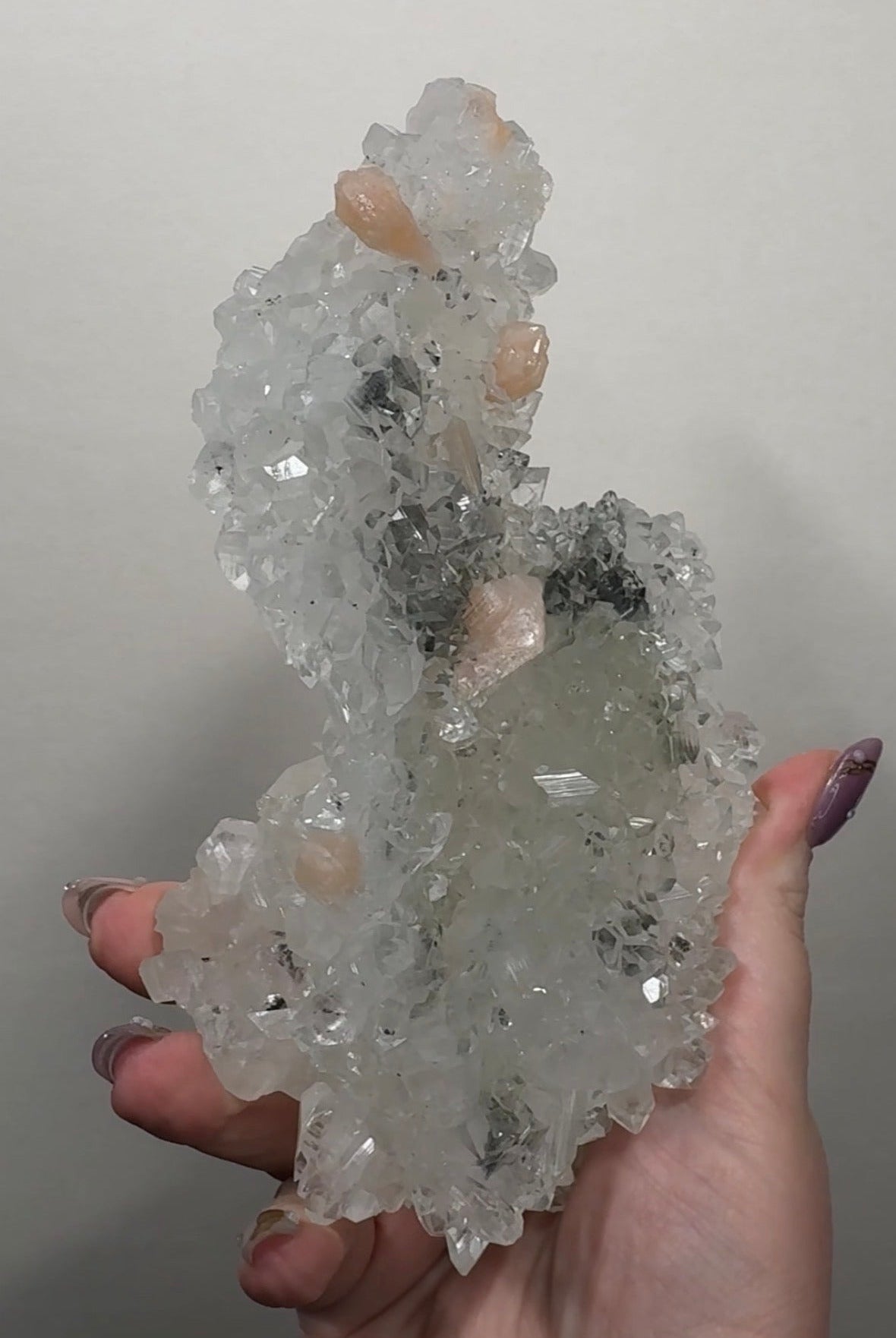 Diamond/Pink Apophyllite on Chalcedony | BDC