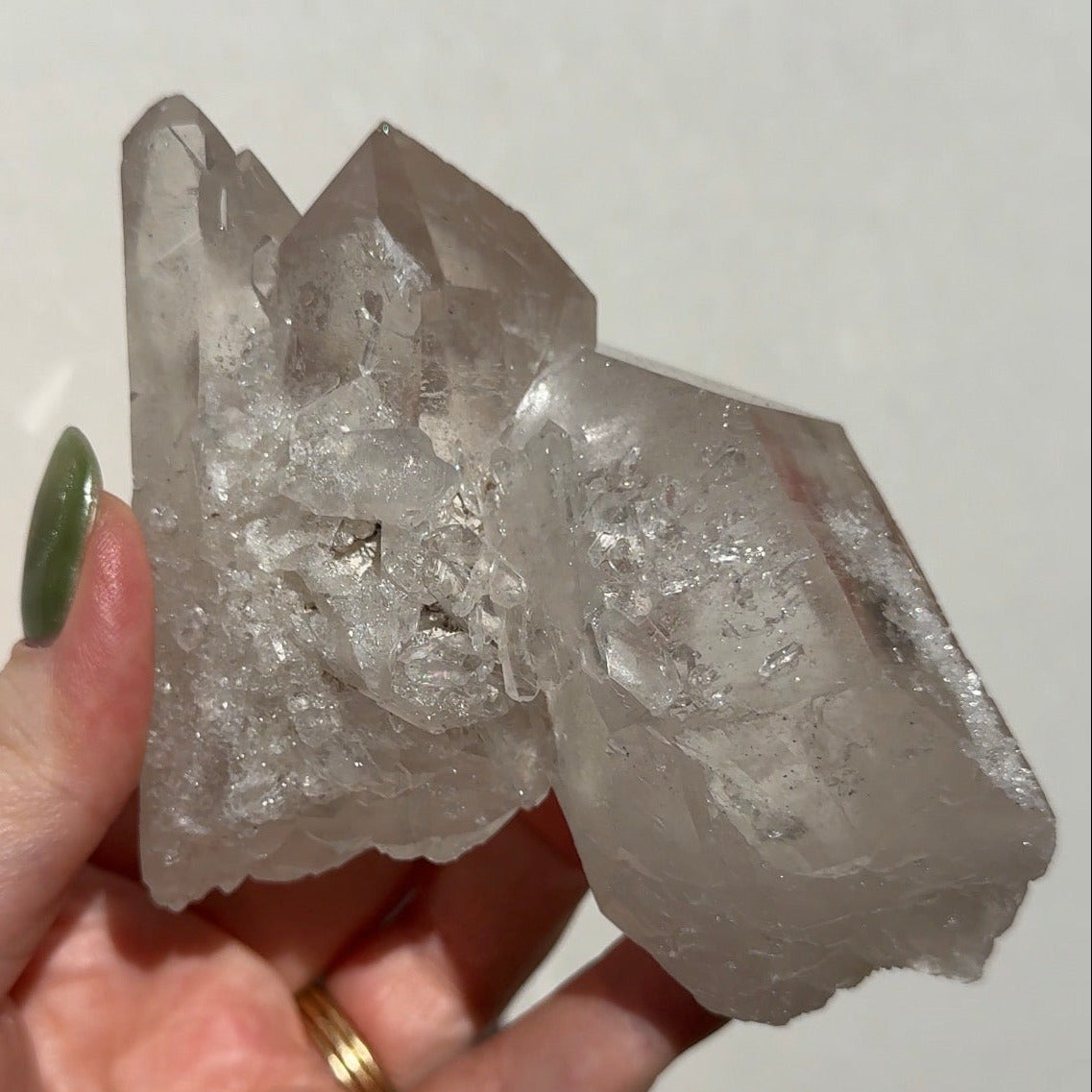 Quartz Cluster with Sugar Druzy