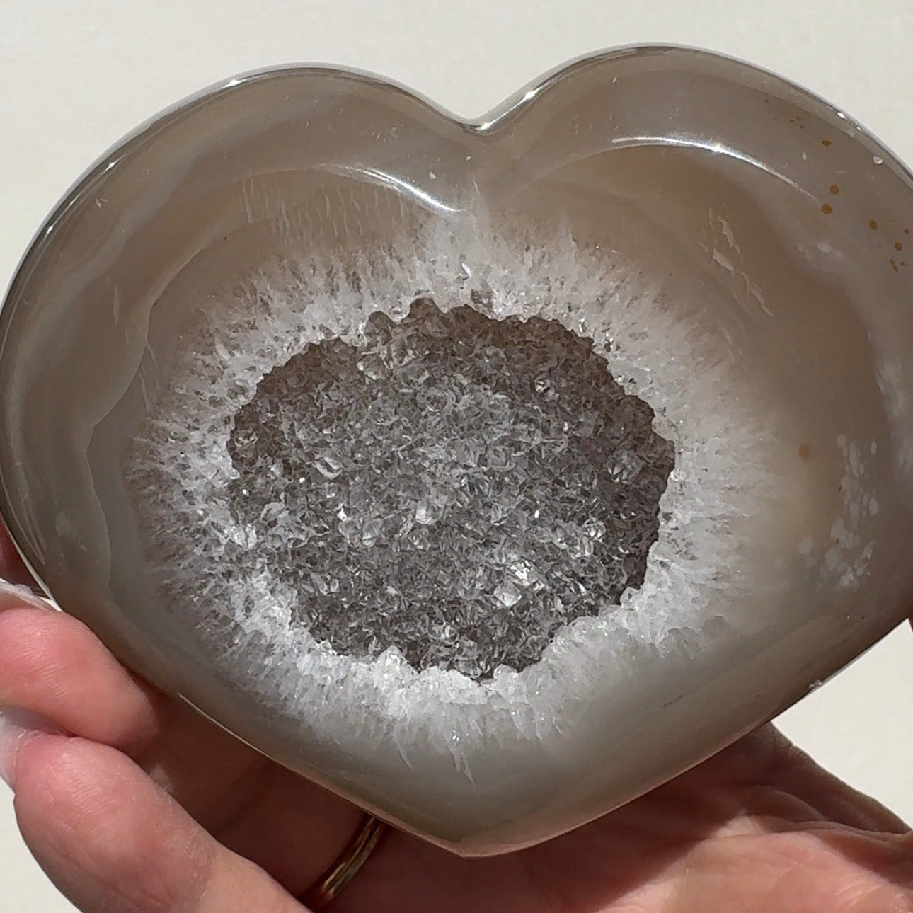 Druzy Agate Heart