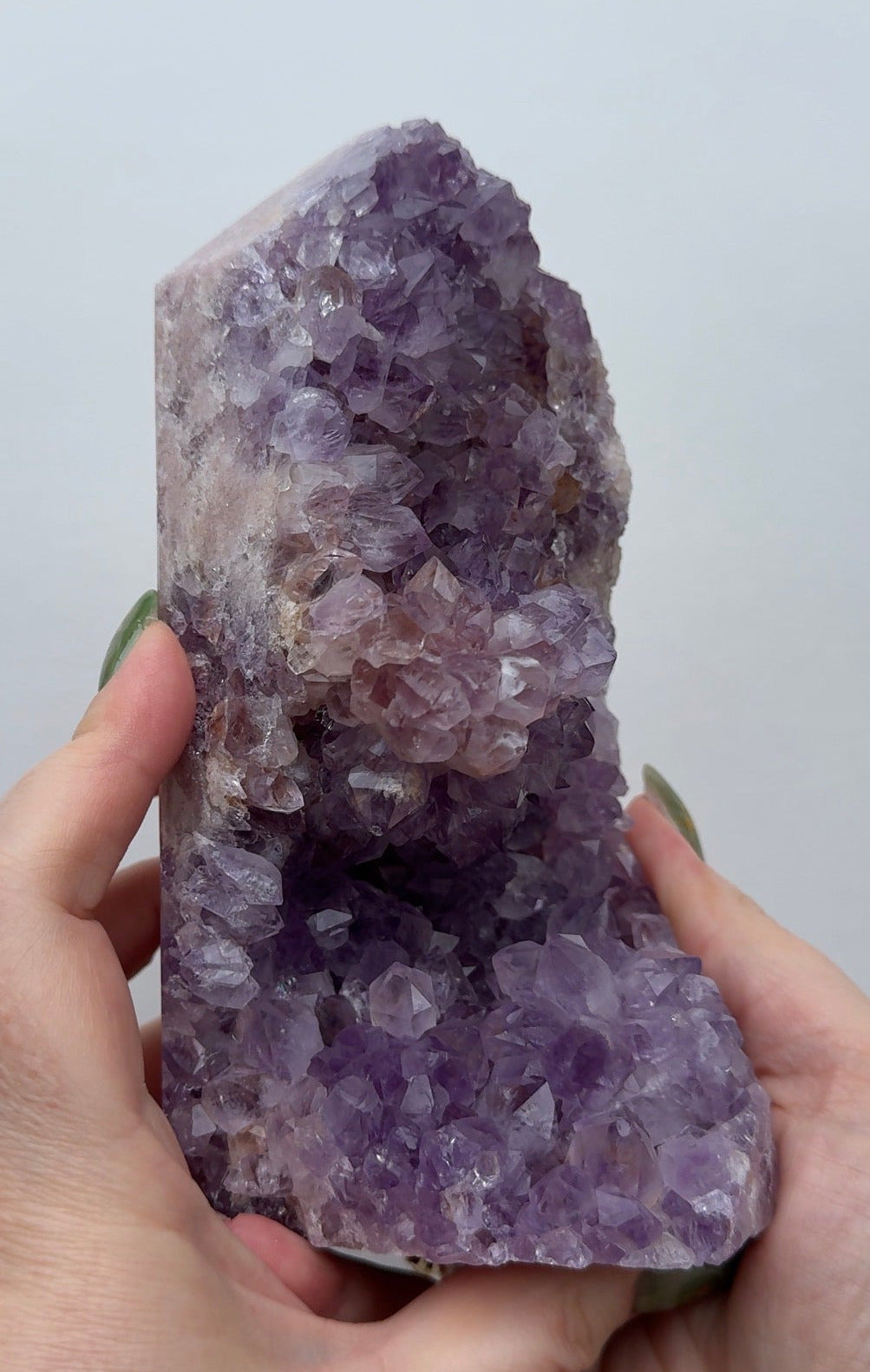 High Quality Druzy Pink Amethyst Tower