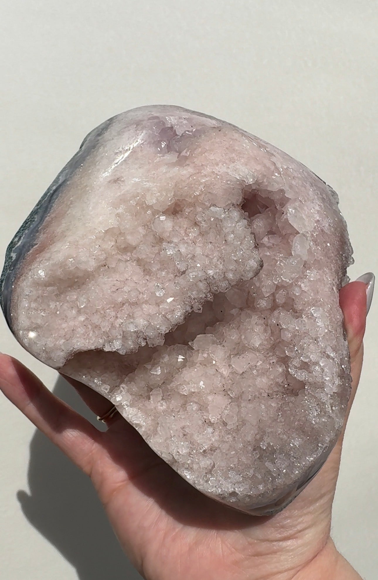 XL Druzy Pink Amethyst Freeform