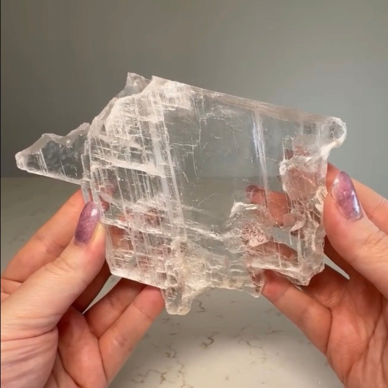 Clear Selenite Slab