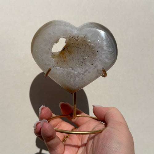 Druzy Agate Heart