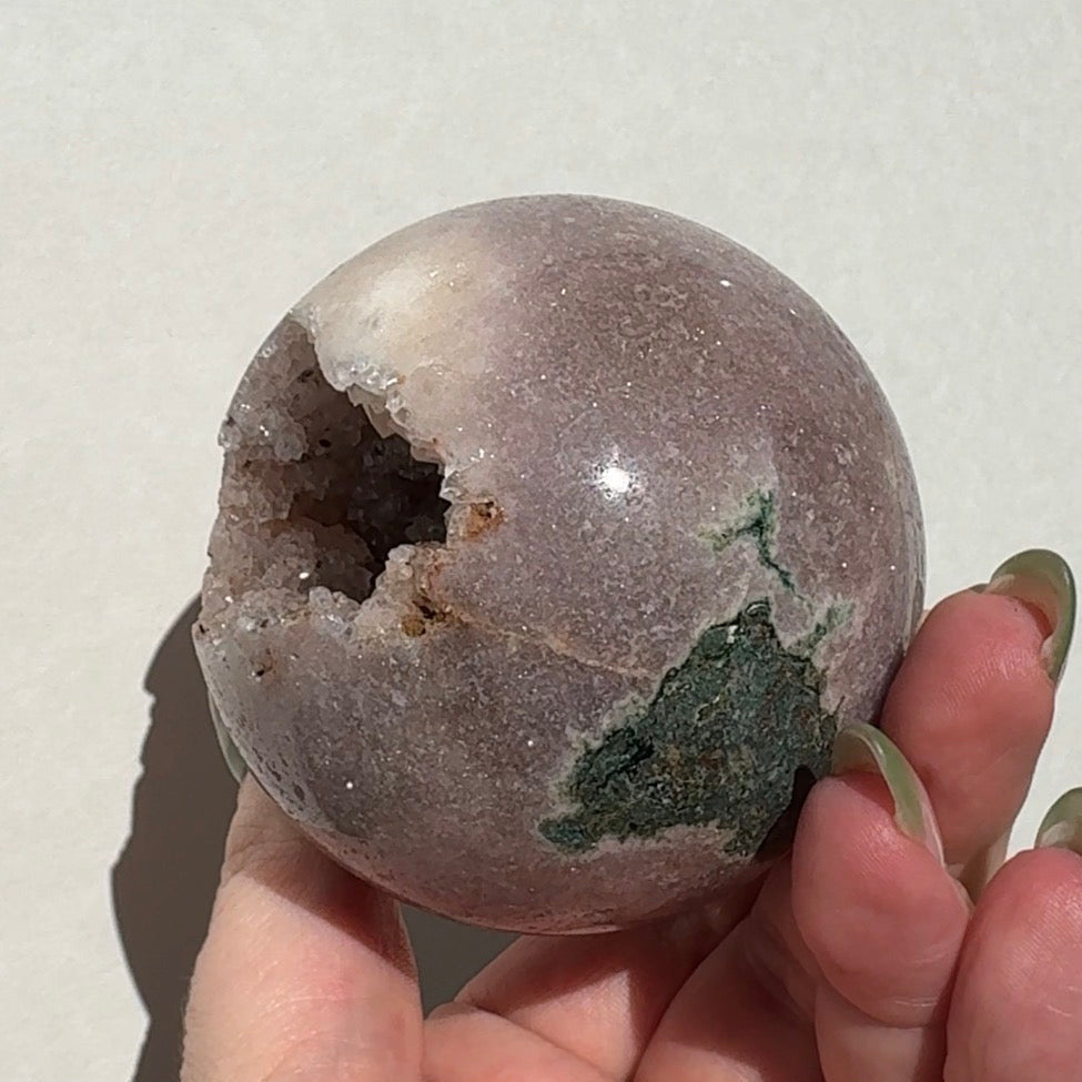 Druzy Pink Amethyst Sphere