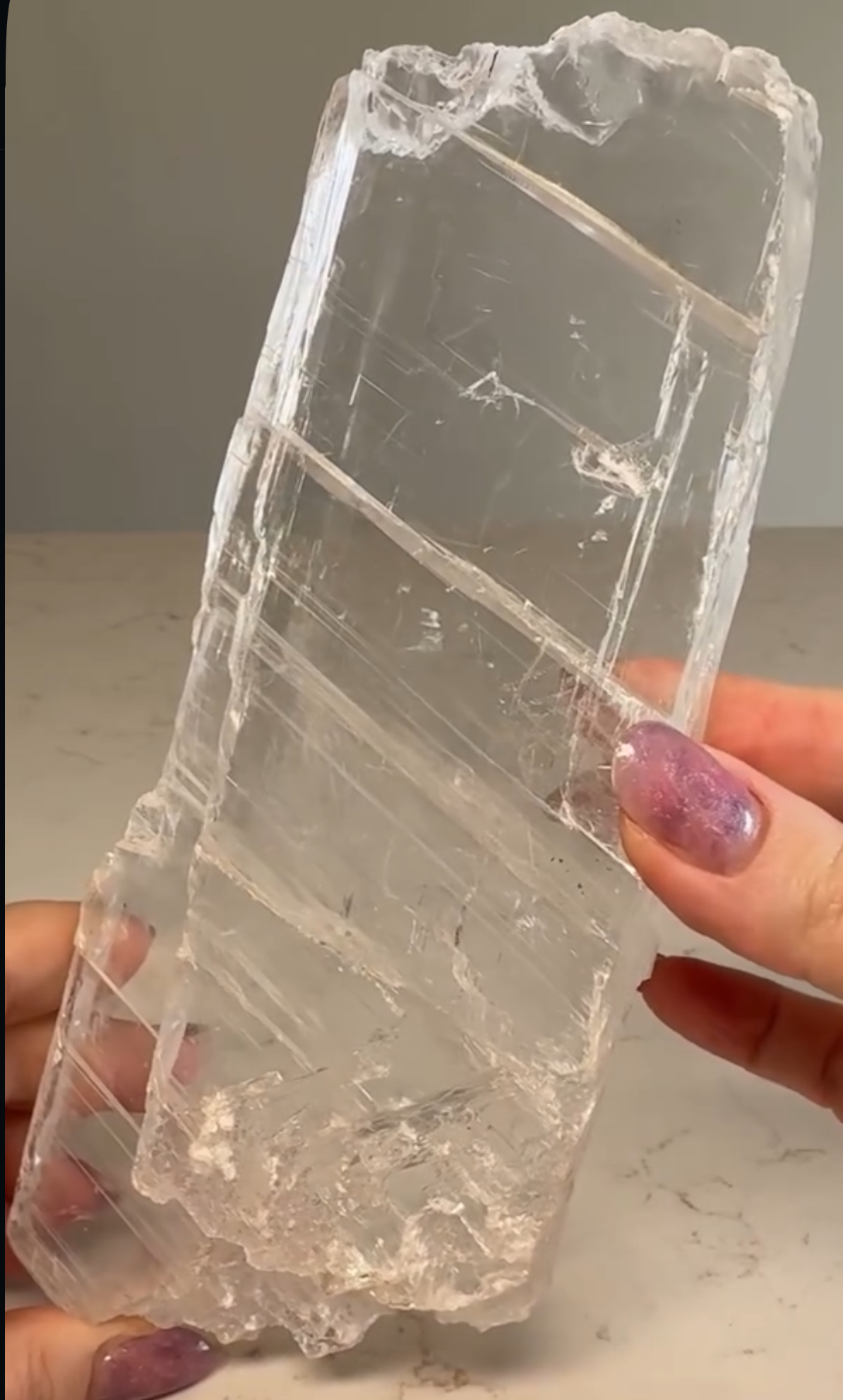 Clear Selenite Slab