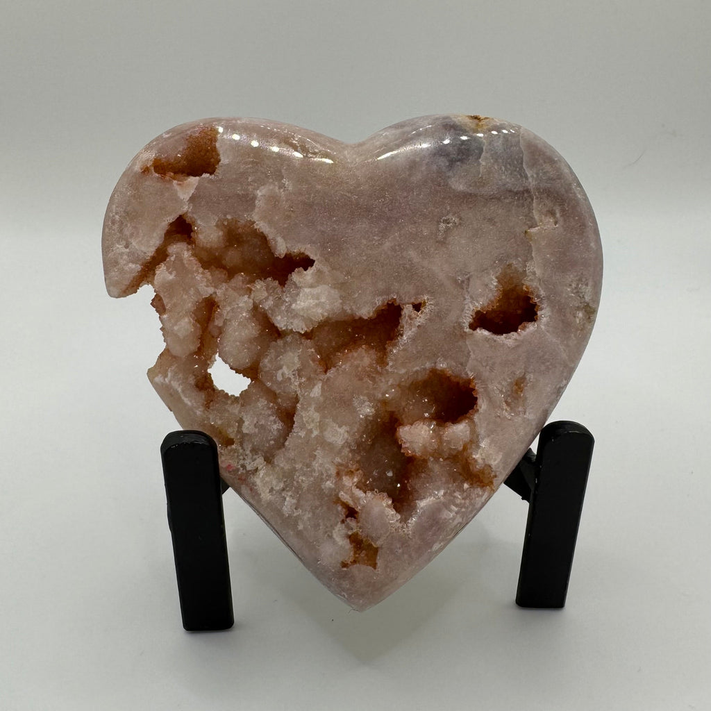 Druzy Pink Heart Amethyst