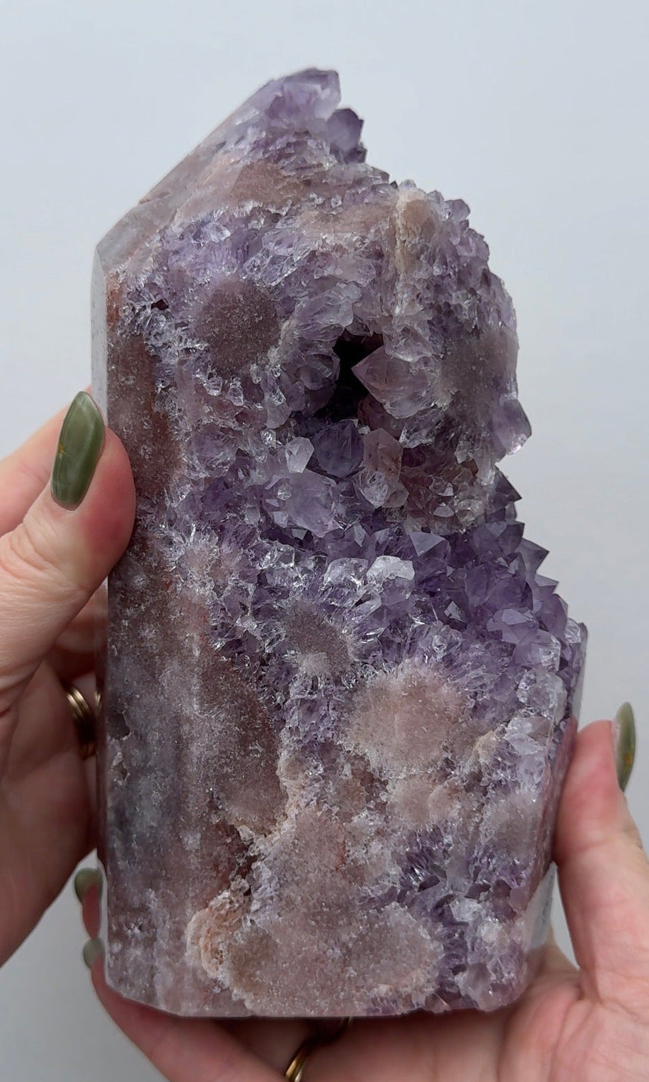 XL High Quality Druzy Pink Amethyst Tower