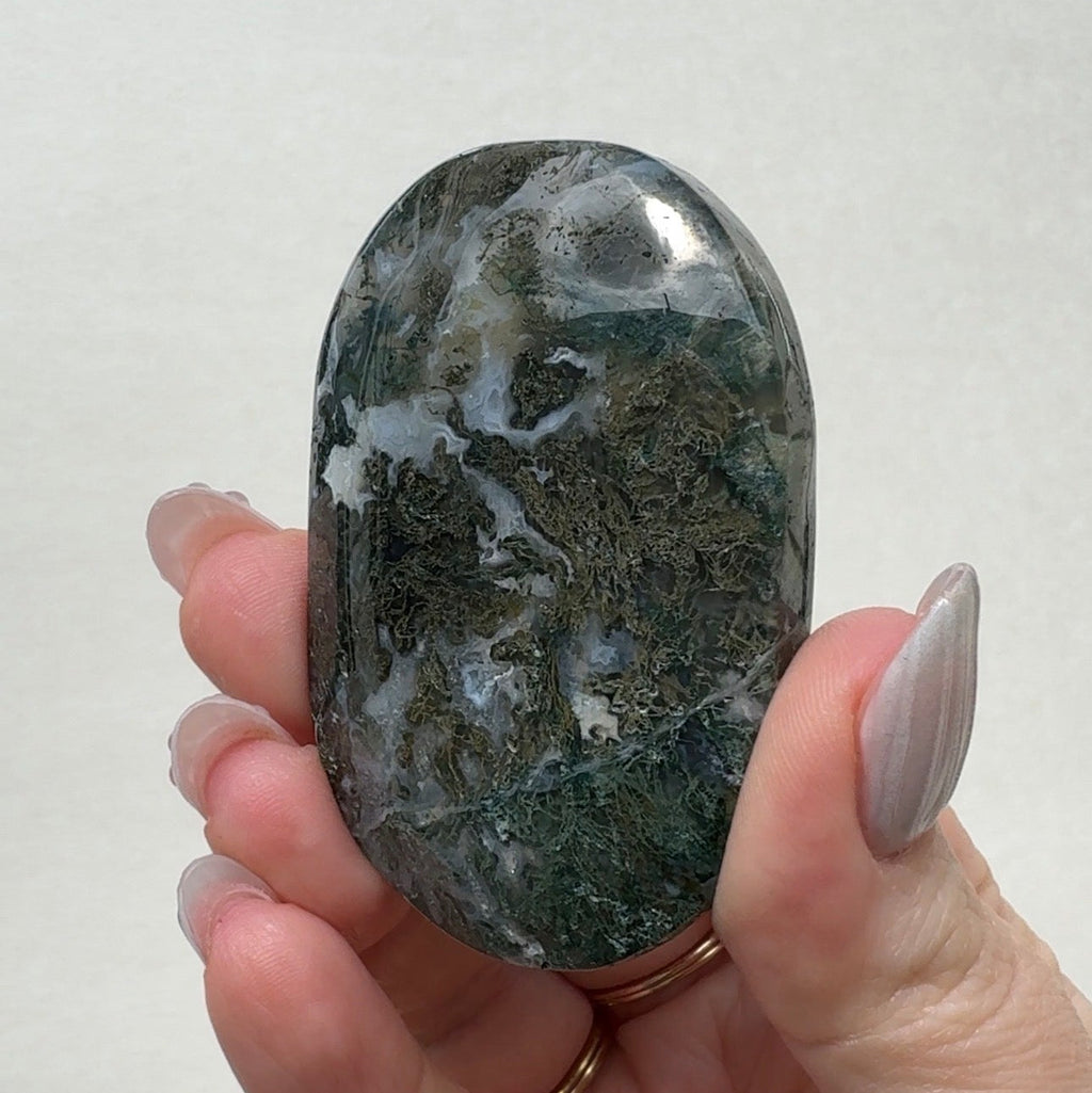 Moss Agate Palmstone | B