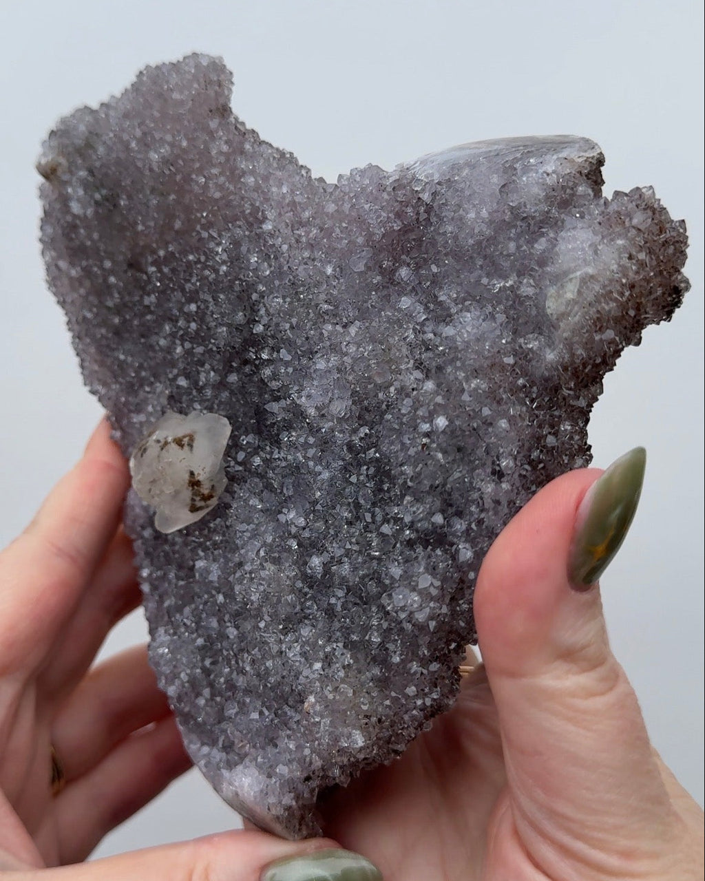 Double Sided Rainbow Amethyst with Calcite