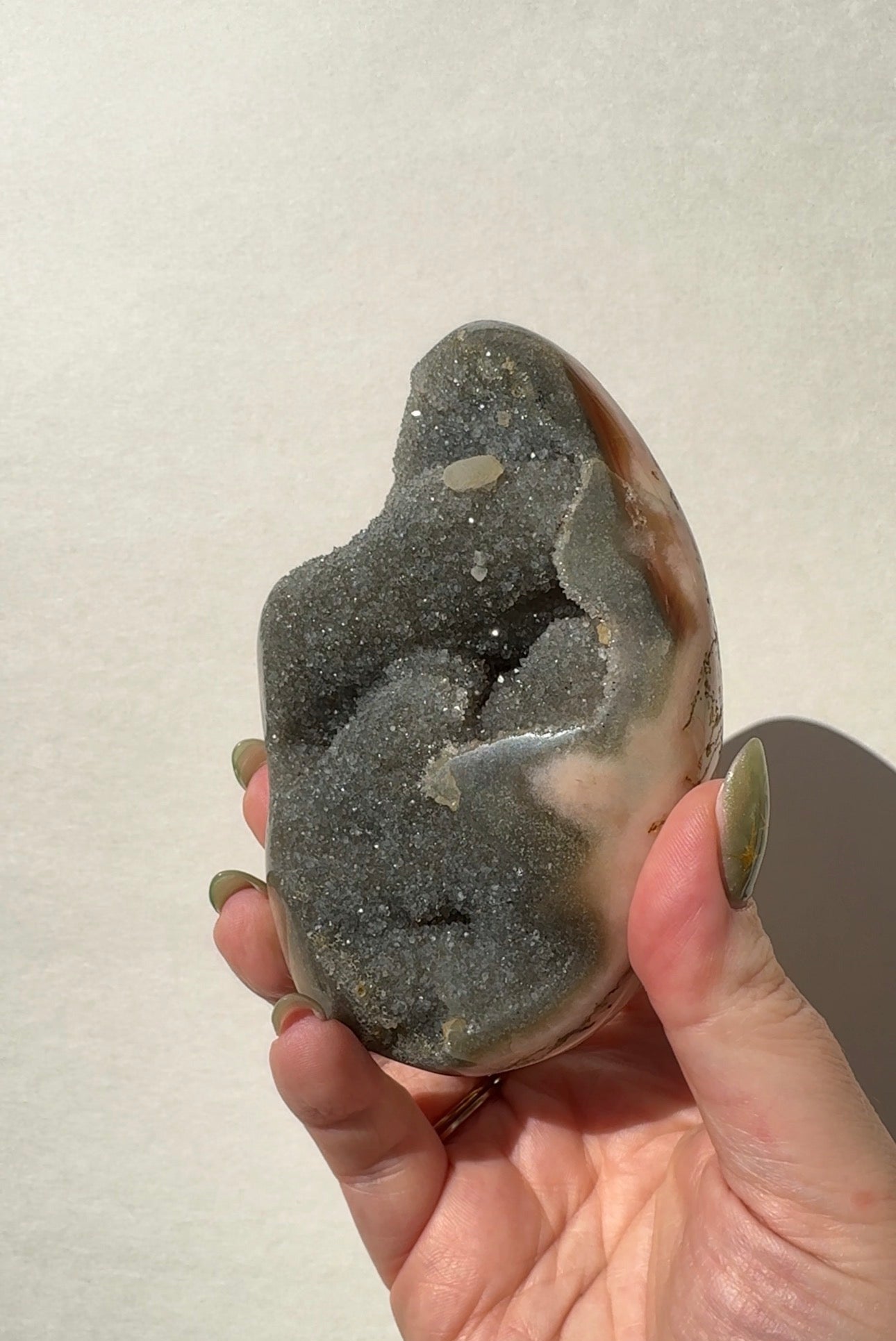 Uruguay Rainbow Amethyst with Calcite