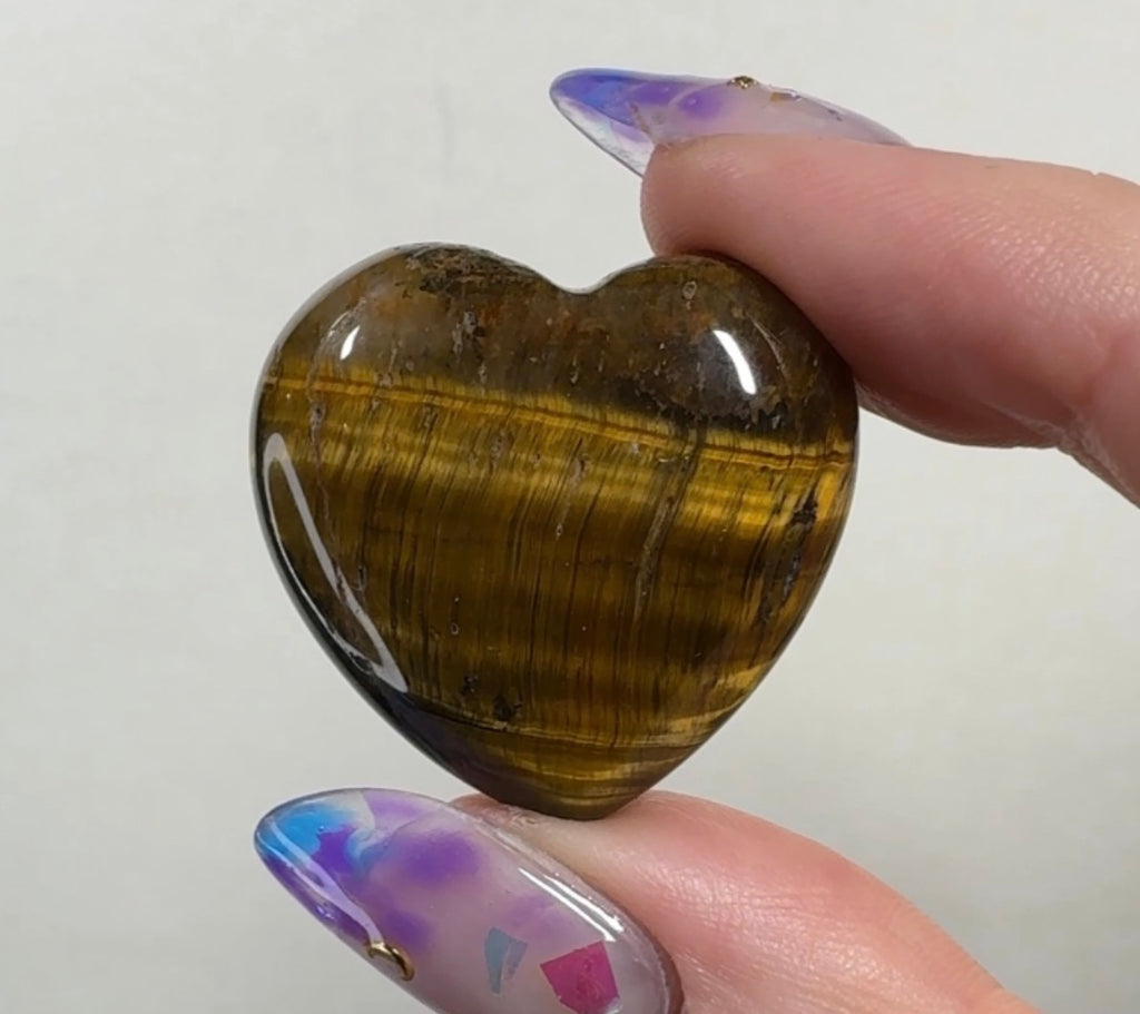 Tiger's Eye Mini Hearts