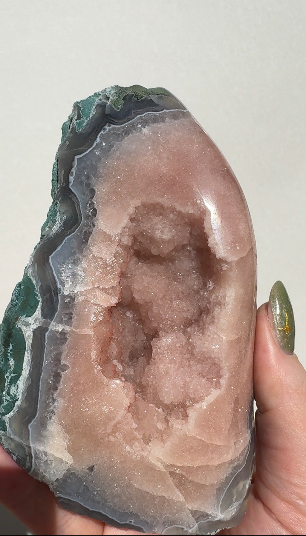 Druzy Pink Agate Freeform