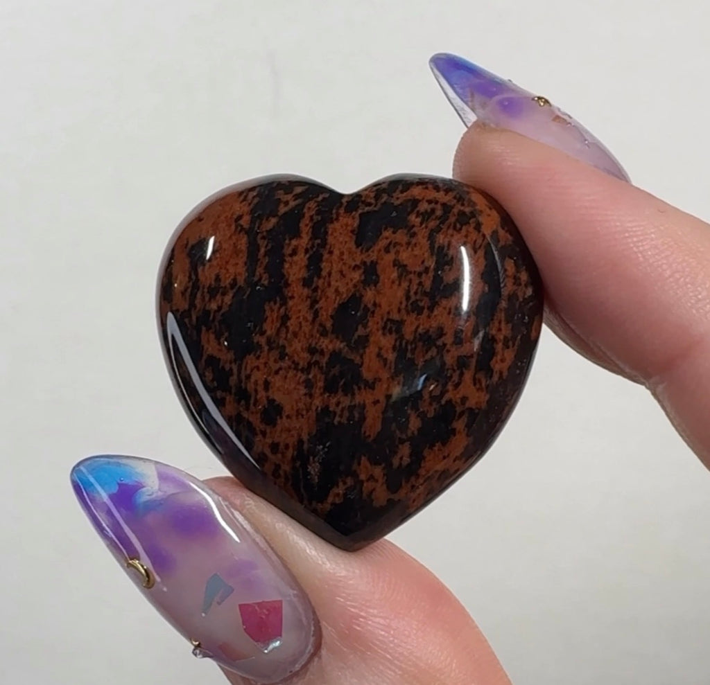 Mahogany Obsidian Hearts