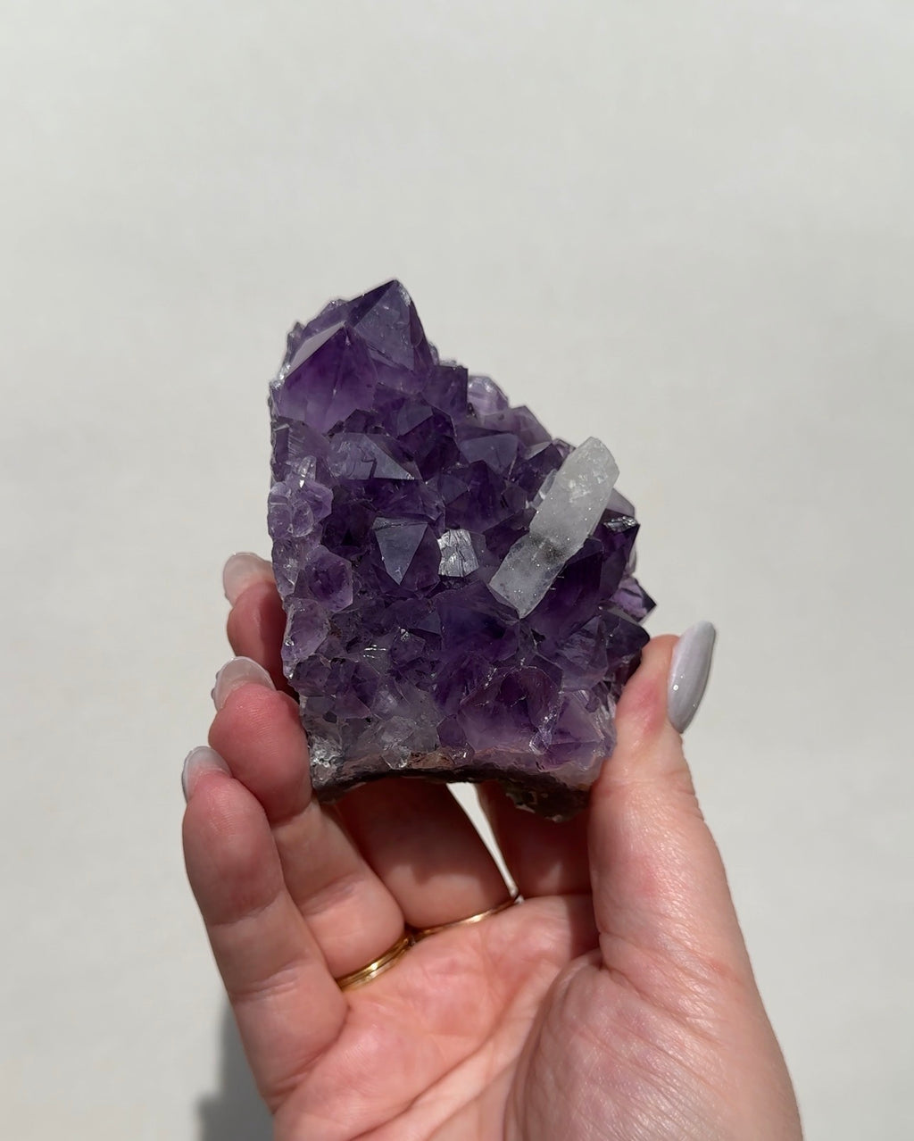 Purple Amethyst with Sugar Calcite Freeform
