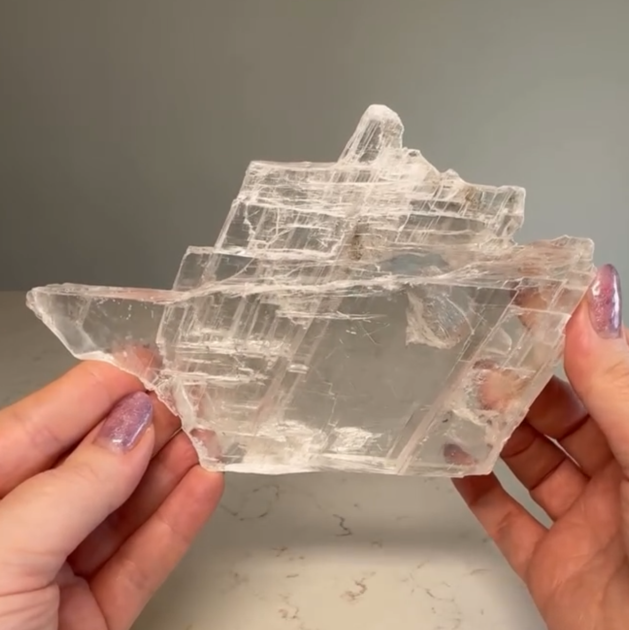 Clear Selenite Slab