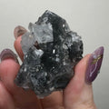 Diamond Apophyllite on Black Chalcedony