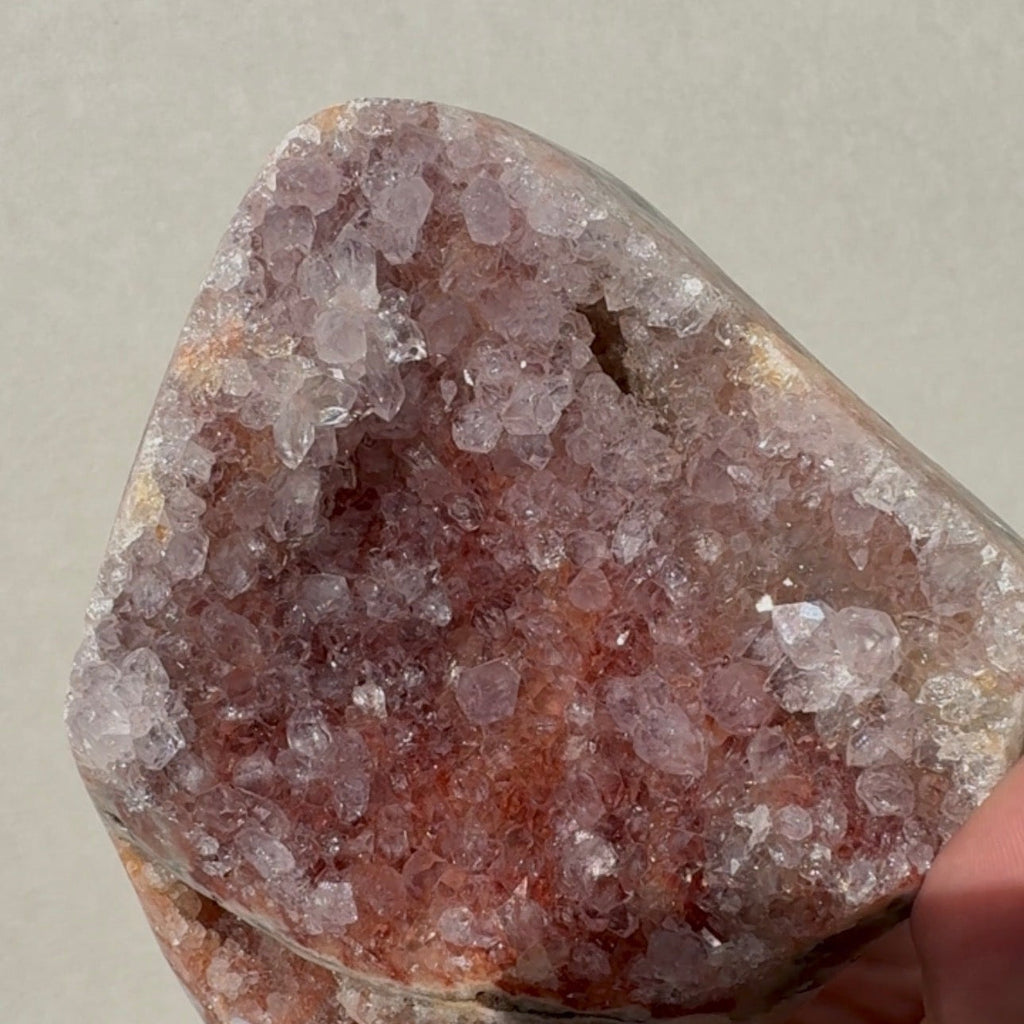 Pink Amethyst on stand