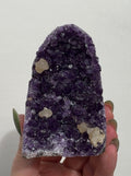 Uruguay Purple Amethyst Cutbase with Calcite