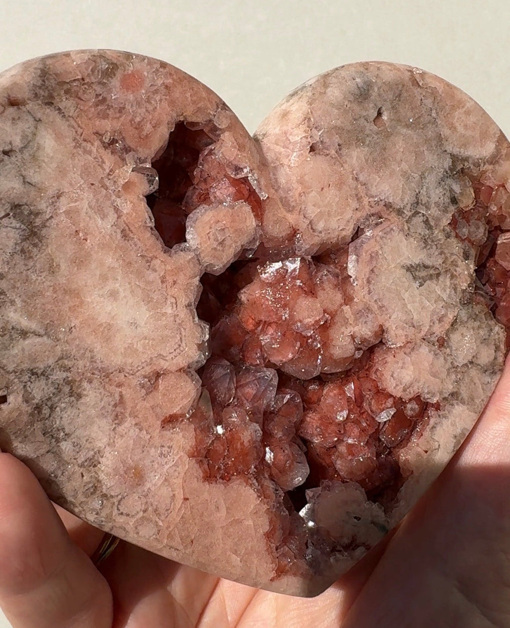 Druzy Pink Amethyst Heart