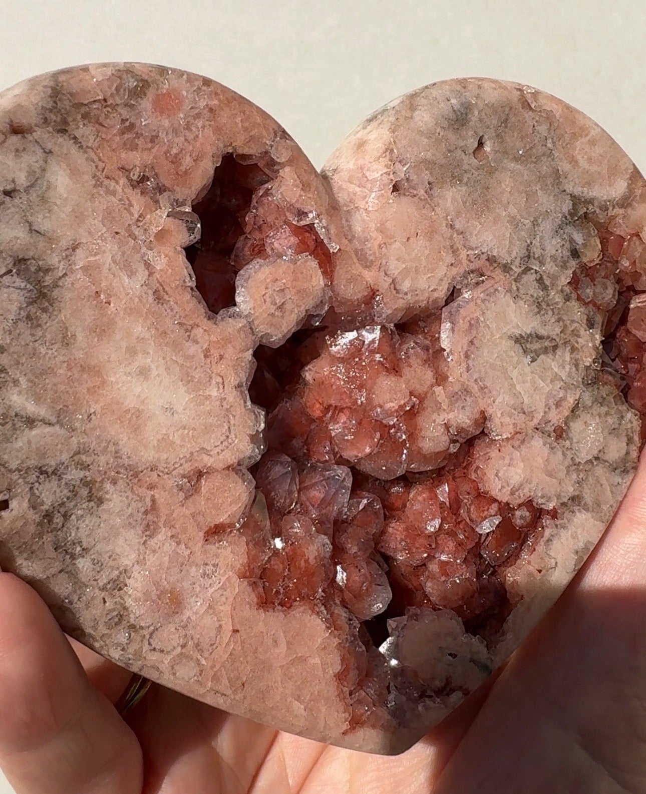 Druzy Pink Amethyst Heart