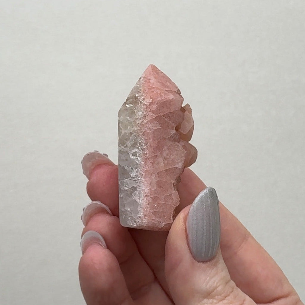 High Quality Druzy Pink Amethyst Tower