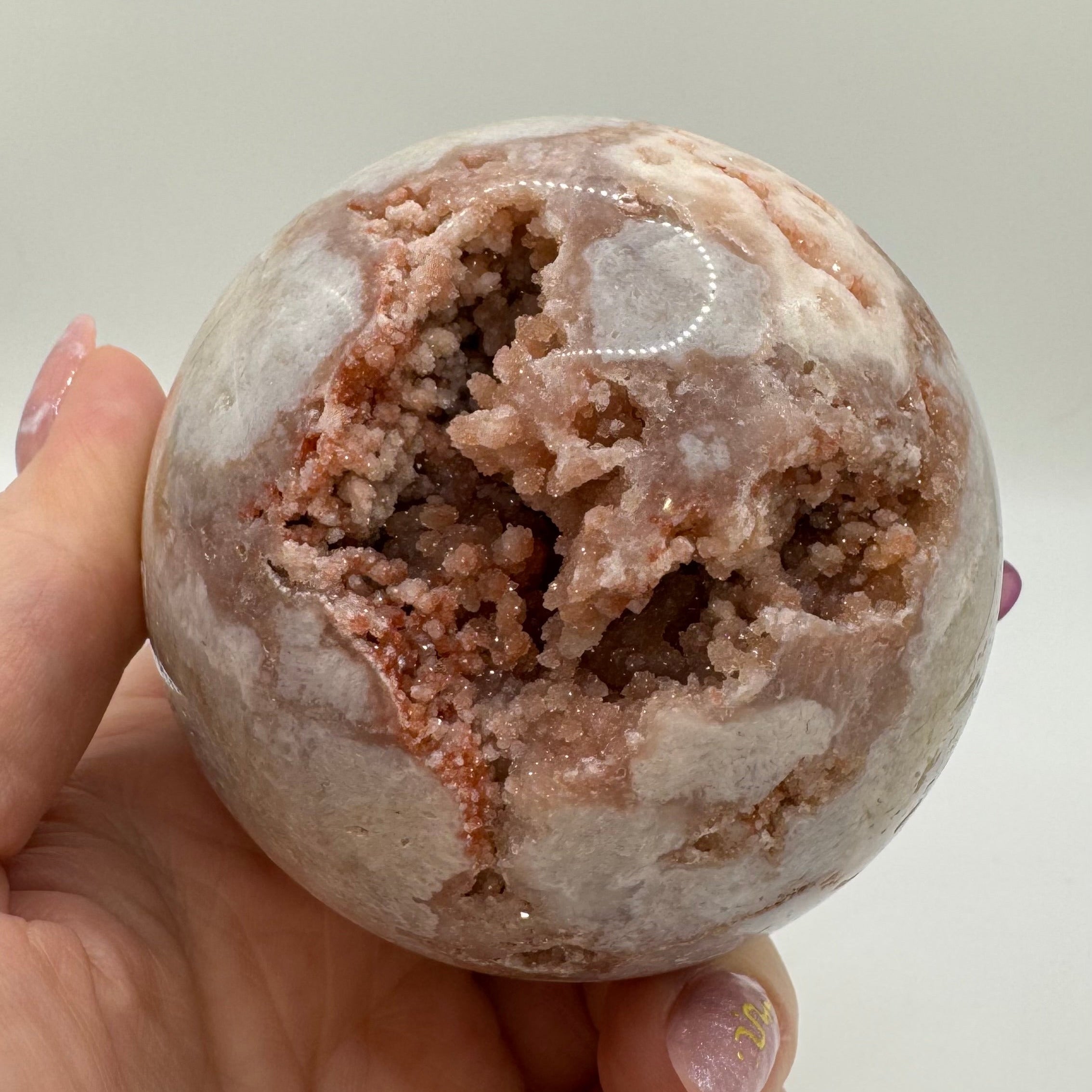 Druzy Pink Amethyst Sphere