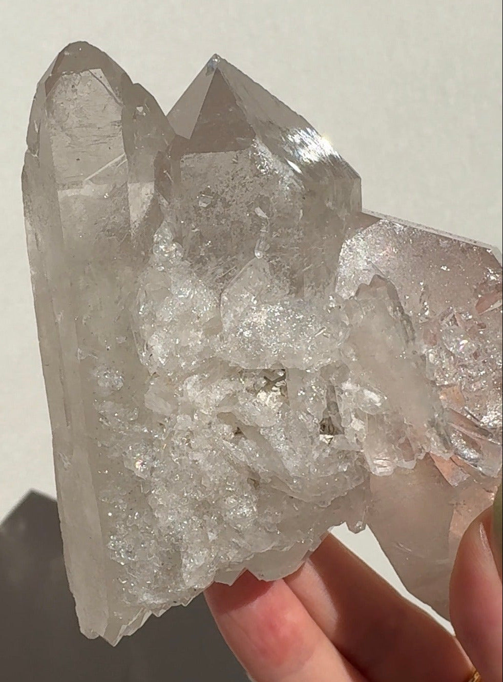 Quartz Cluster with Sugar Druzy