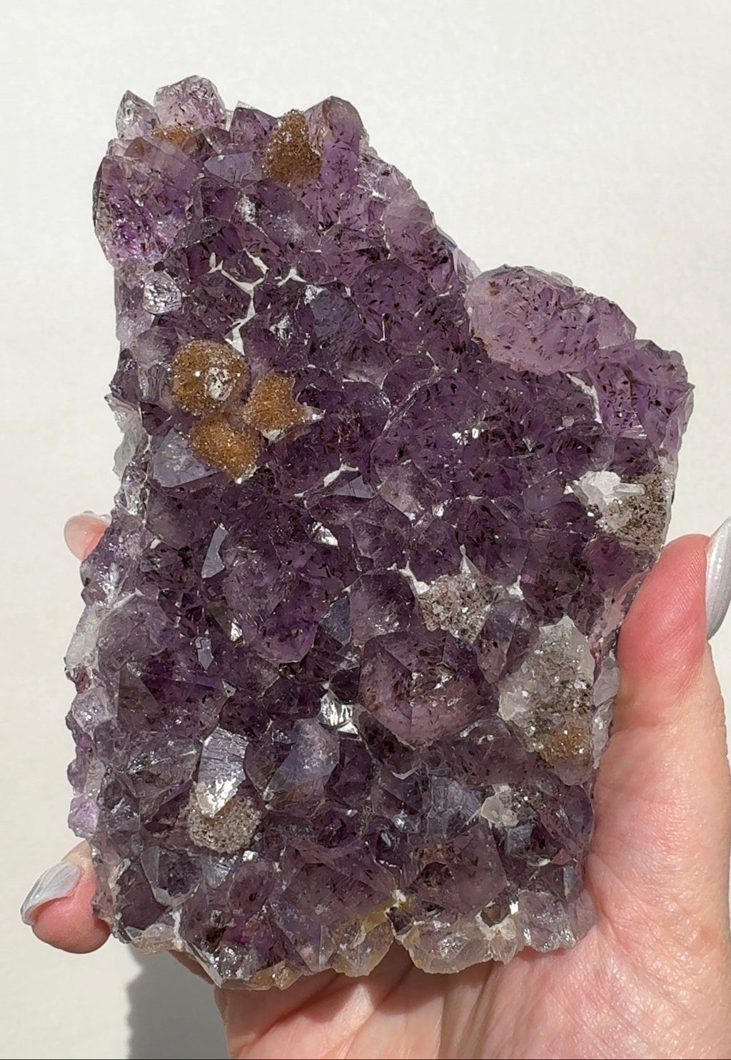 Druzy Purple Amethyst with Calcite