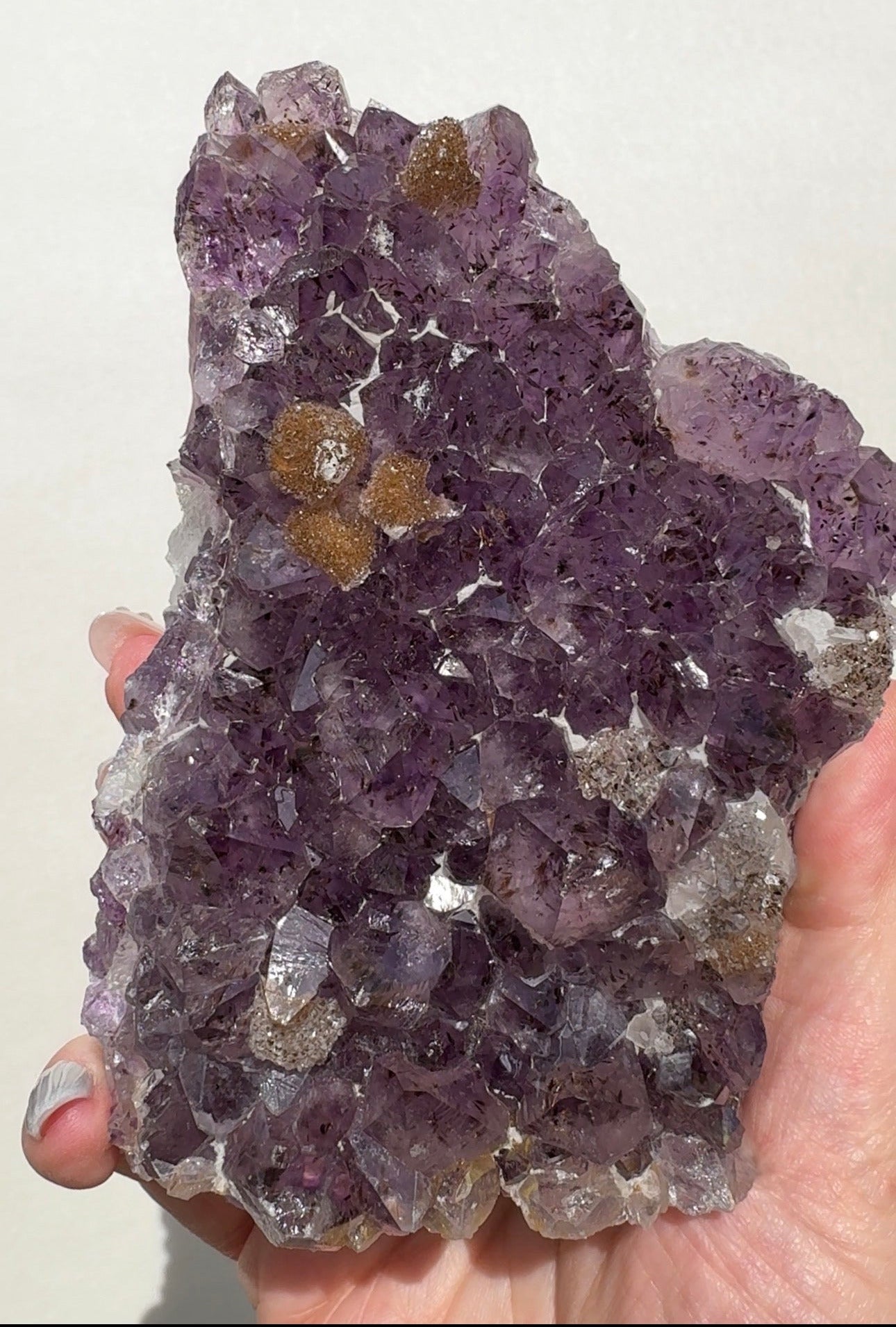 Druzy Purple Amethyst with Calcite