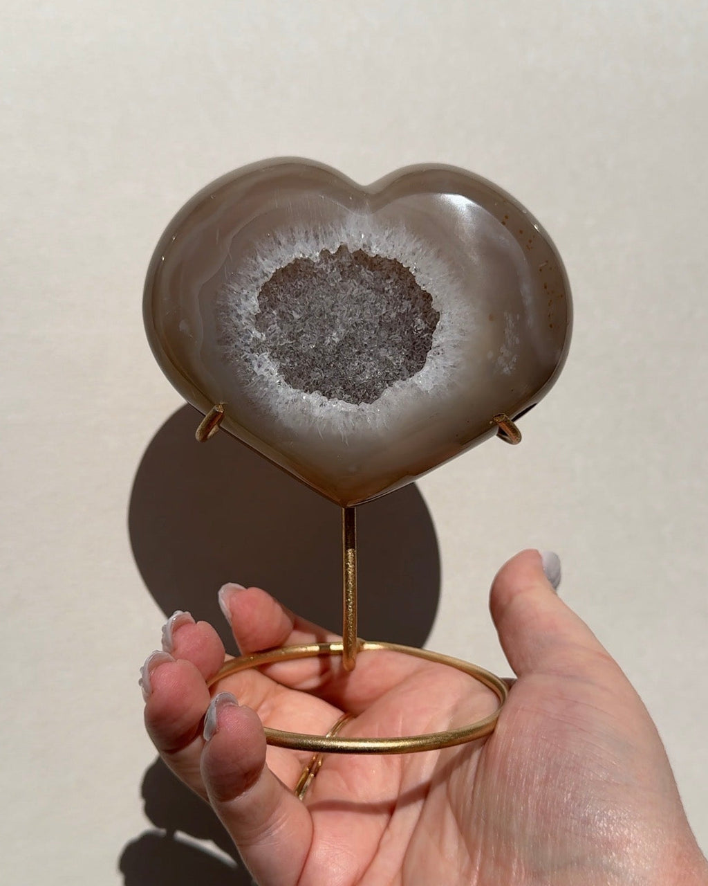 Druzy Agate Heart