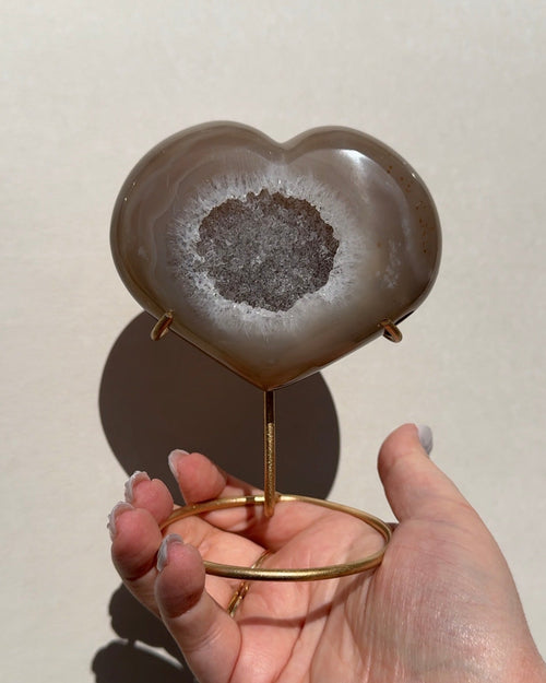 Druzy Agate Heart