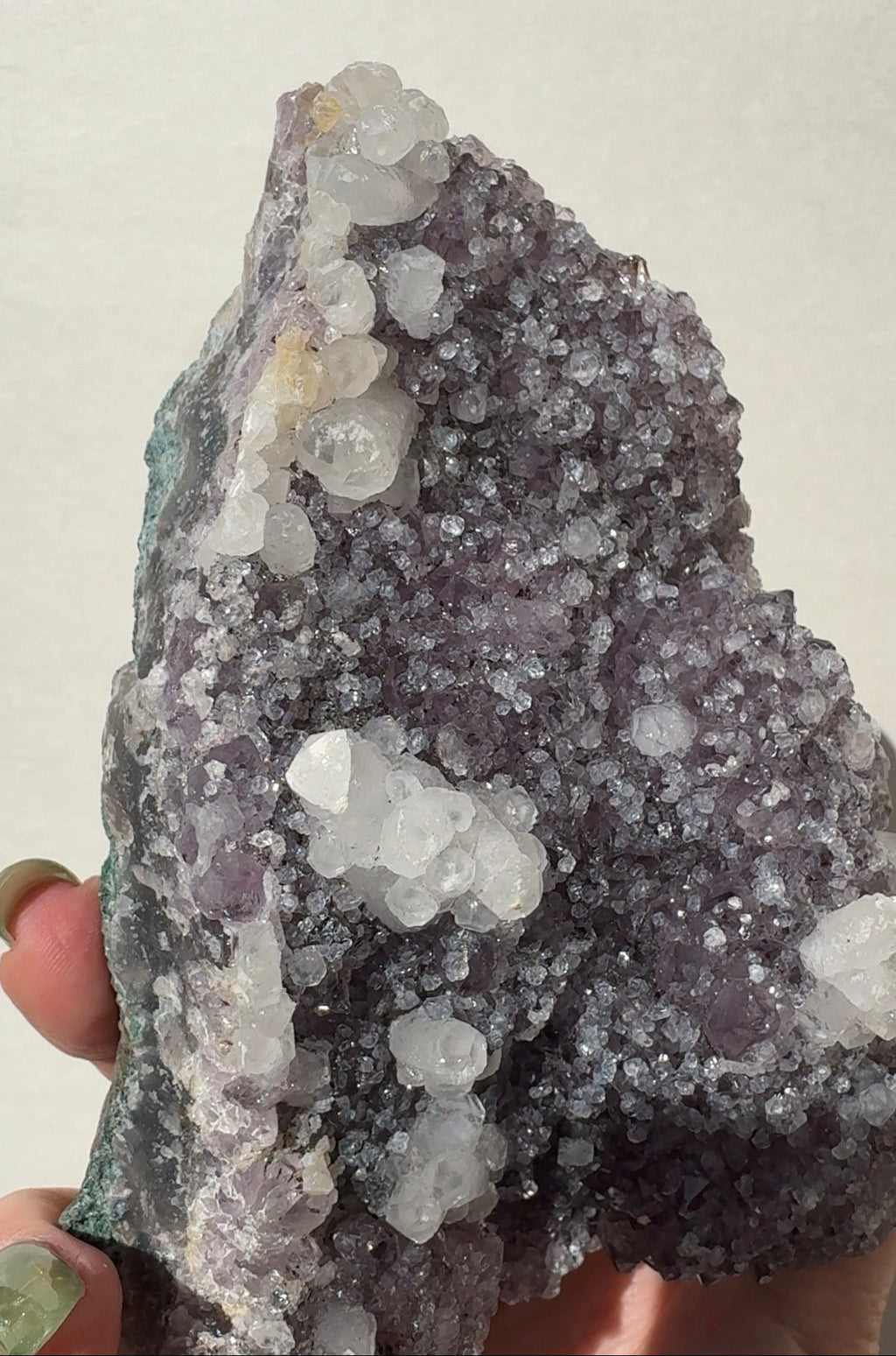 Purple Amethyst with Calcite