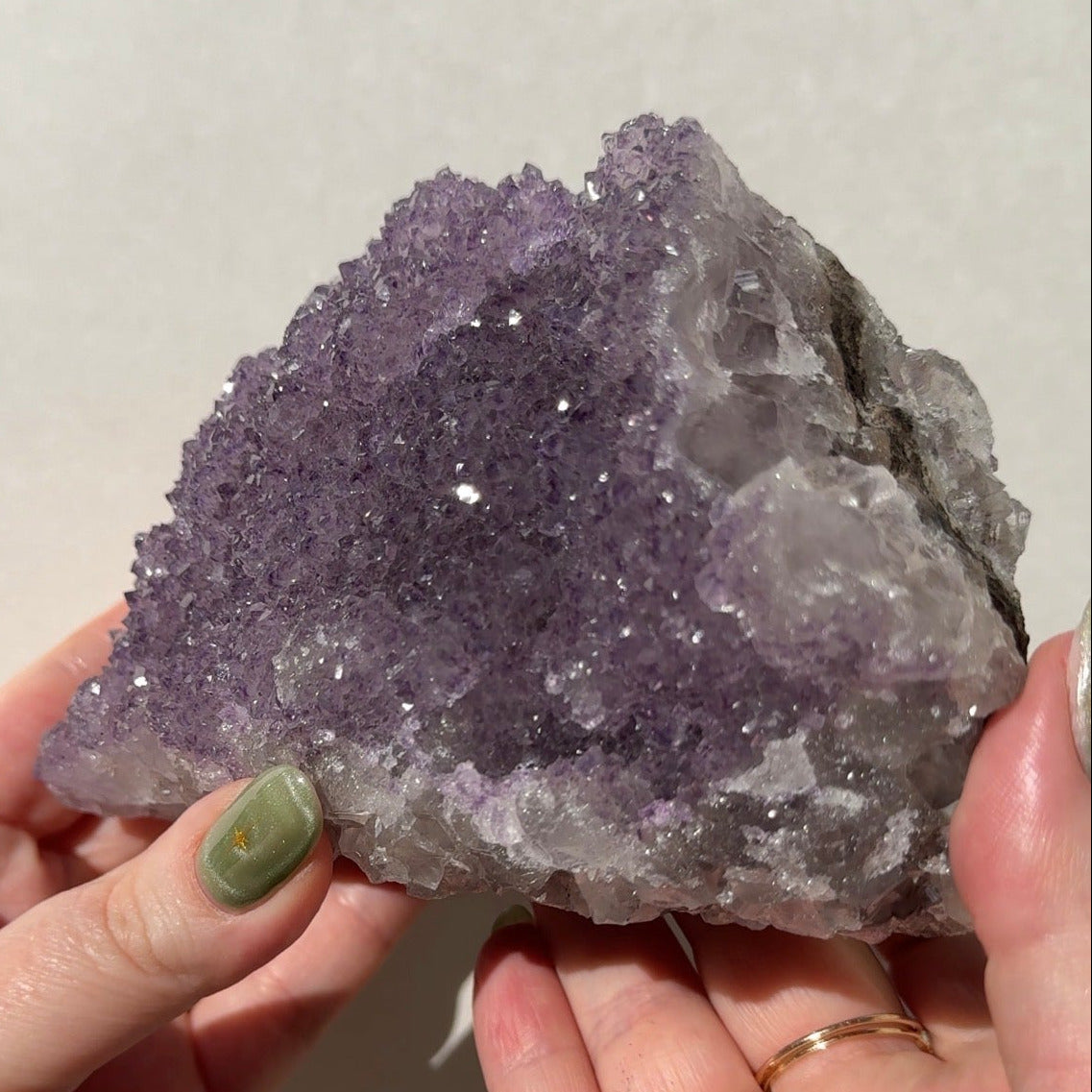 XL Double Sided Purple Amethyst Flower